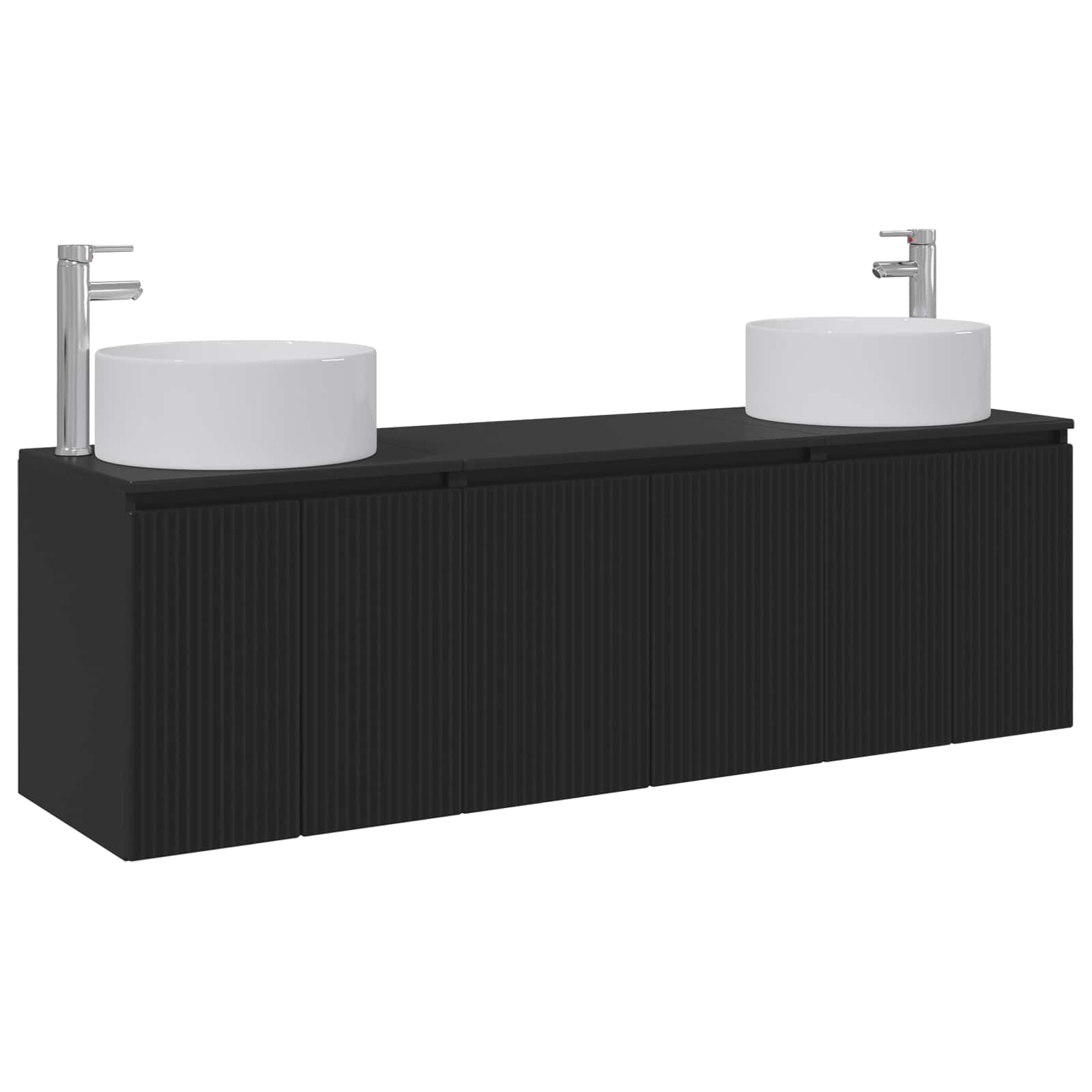 Ensemble d'armoire de salle de bain 3 pc Noir