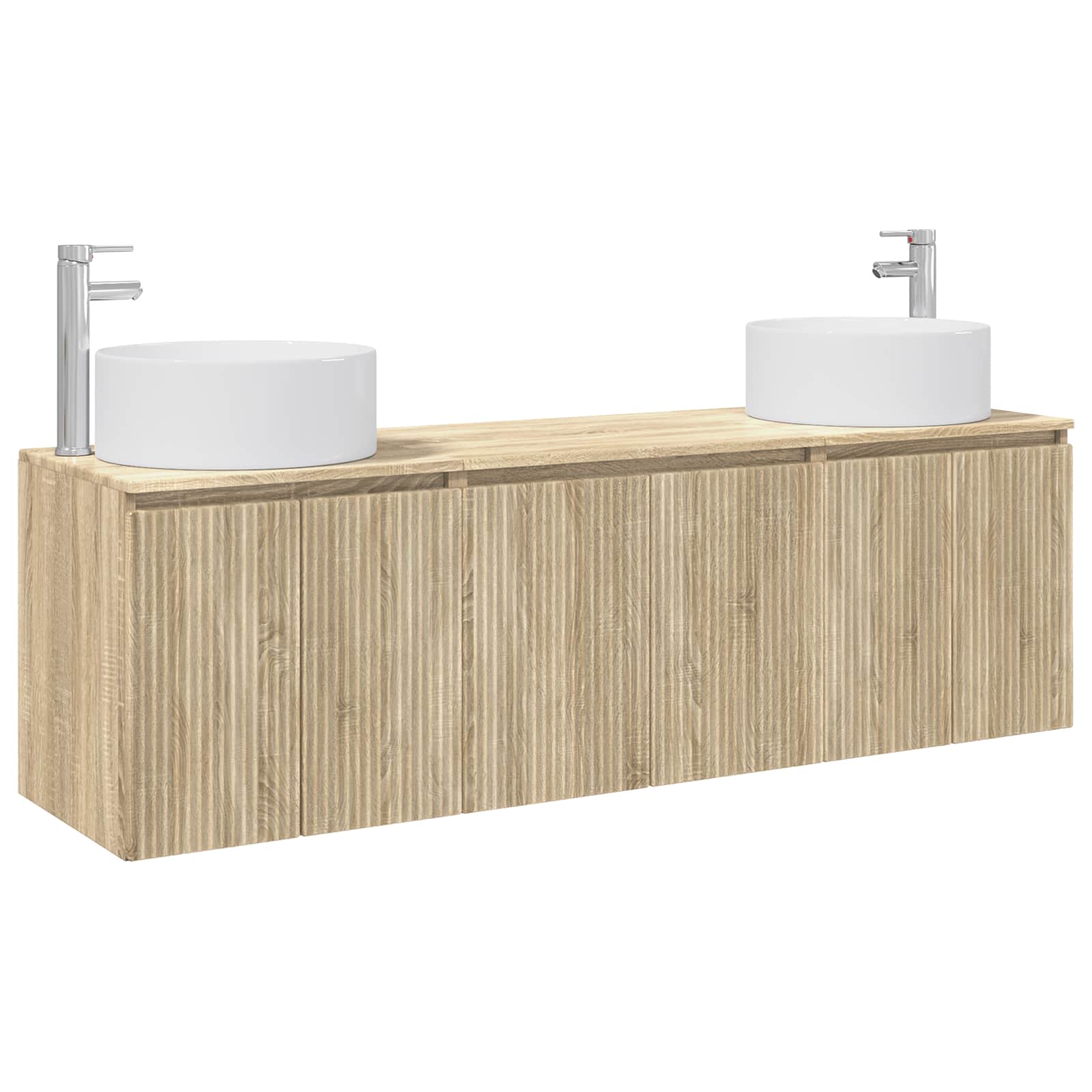 Ensemble d'armoire de salle de bain 3 pc Chêne Sonoma