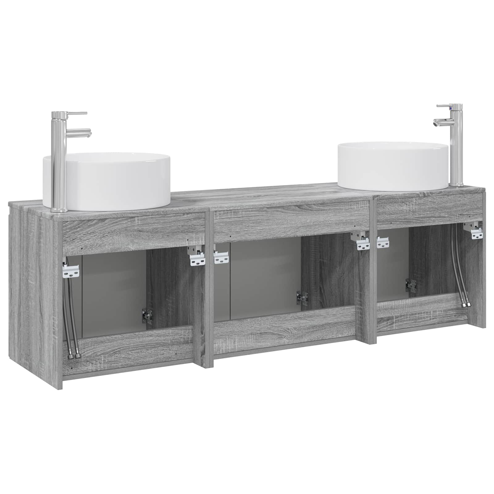 Ensemble d'armoire de salle de bain 3 pc Sonoma gris
