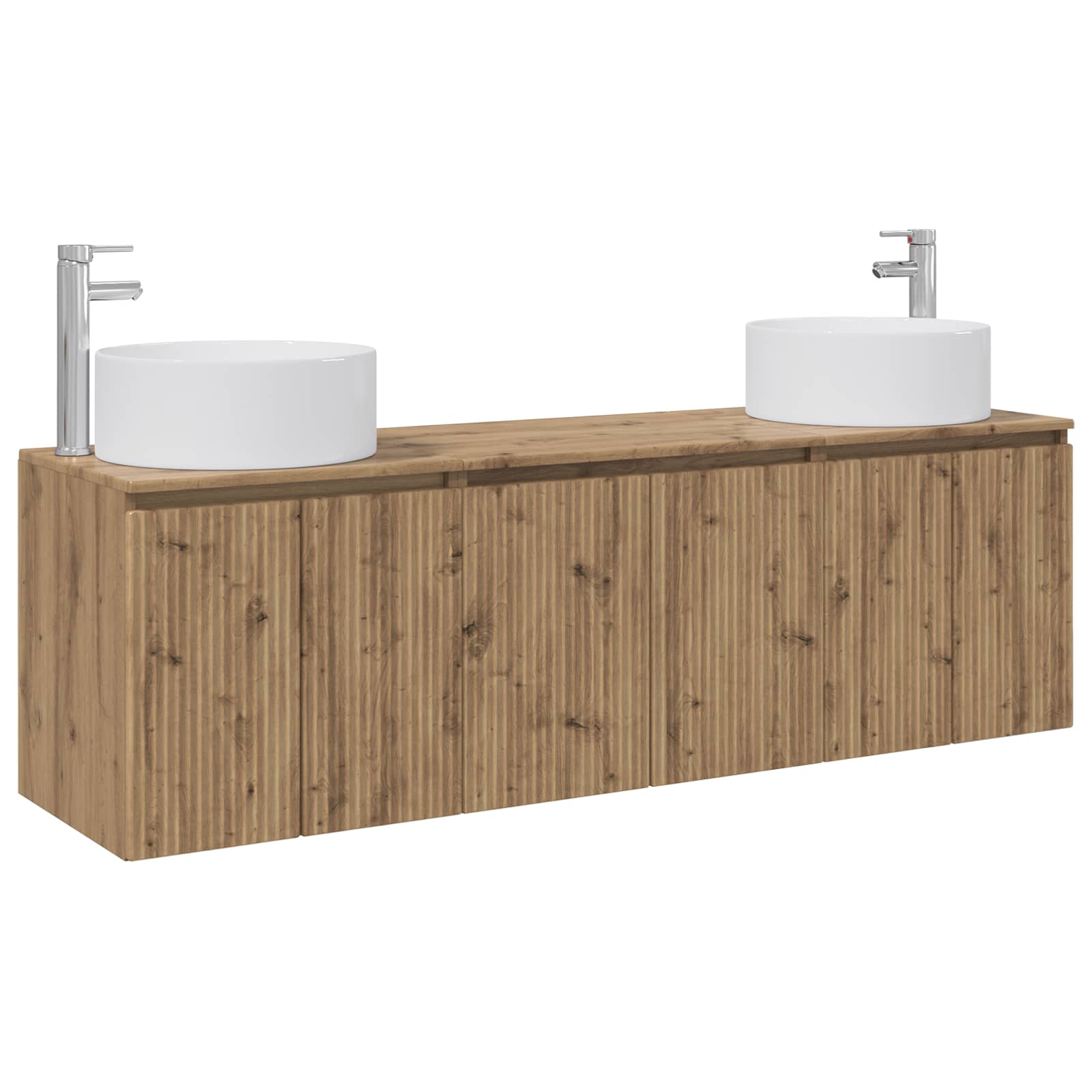 Ensemble d'armoire de salle de bain 3 pc Chêne artisanal