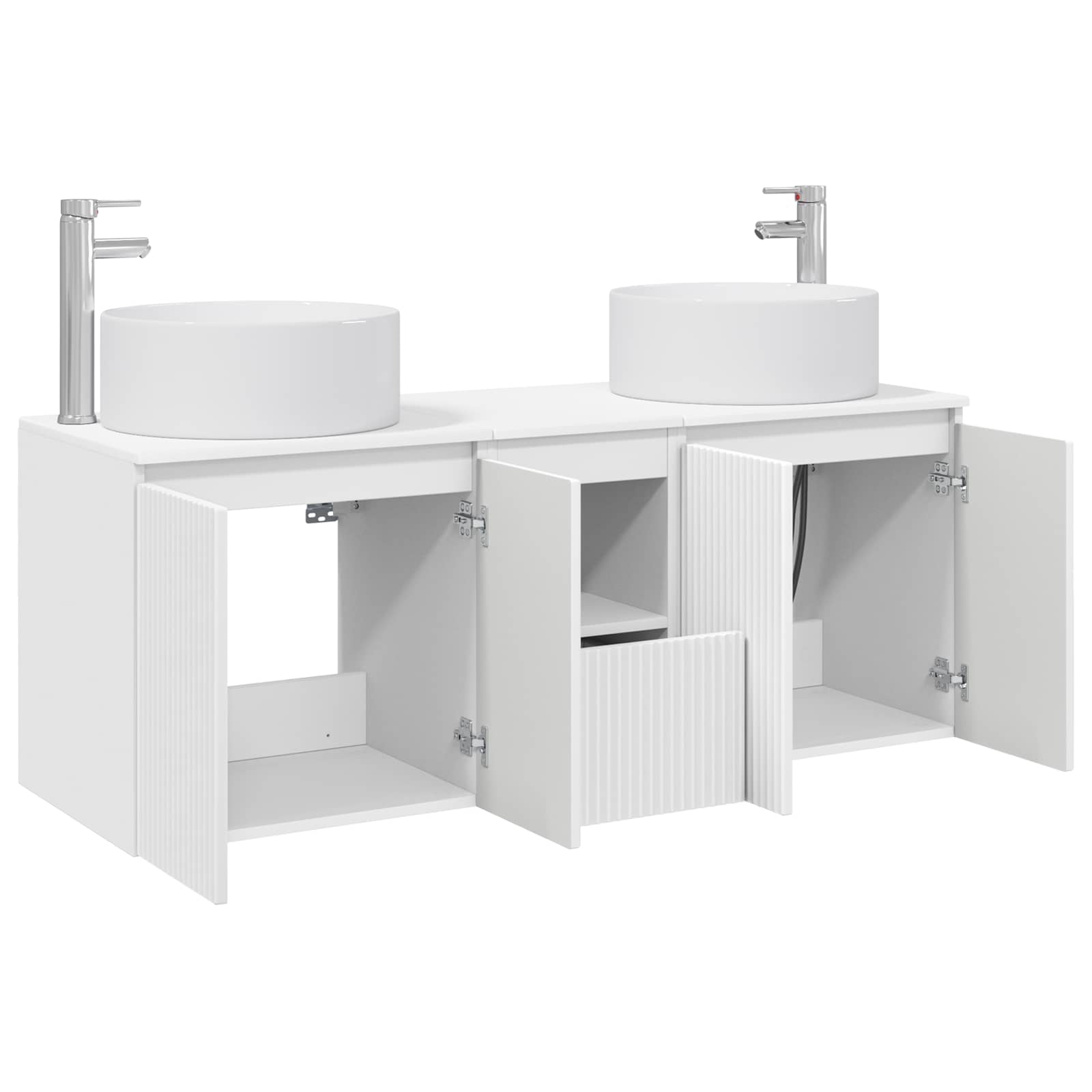 Ensemble d'armoire de salle de bain 3 pc Blanc