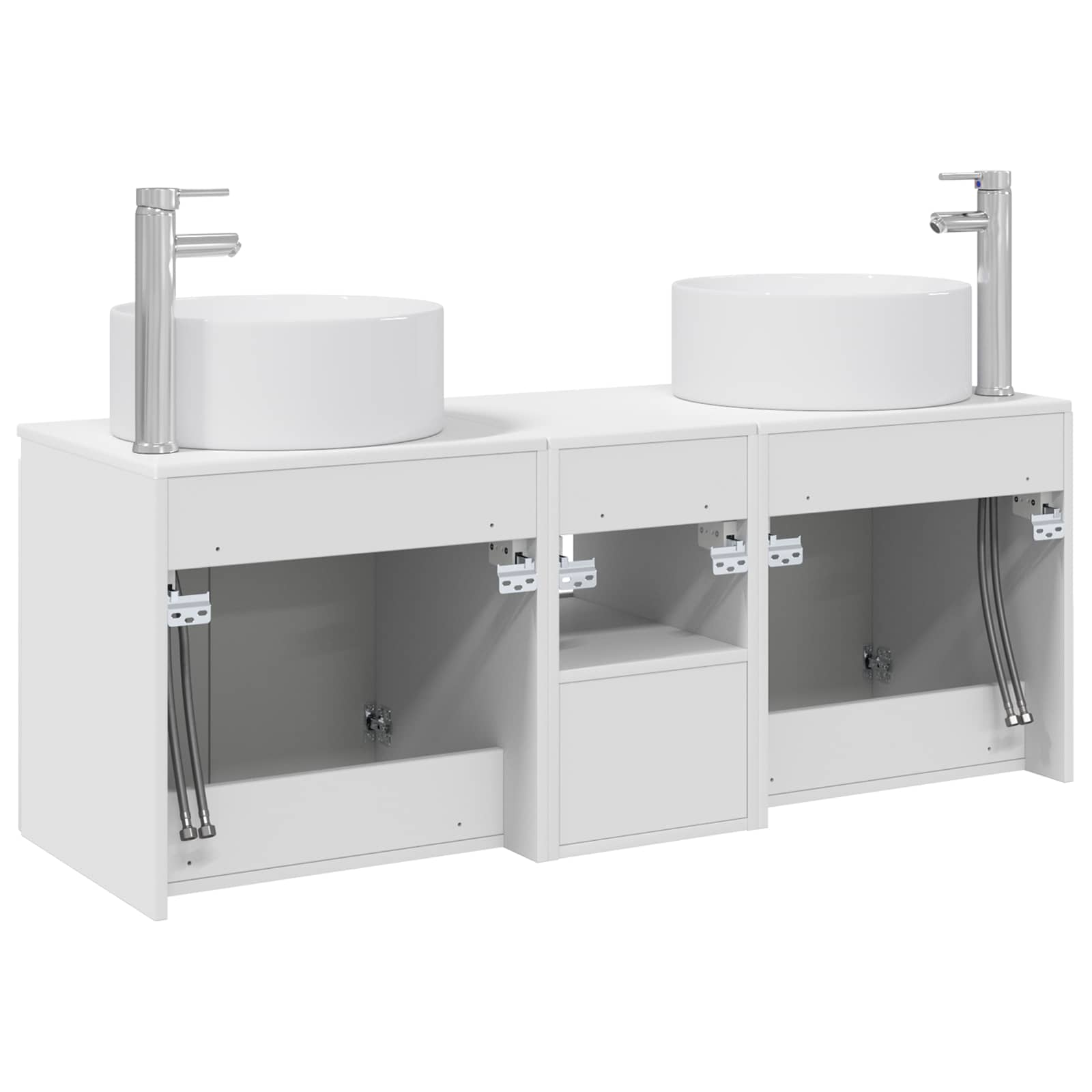 Ensemble d'armoire de salle de bain 3 pc Blanc