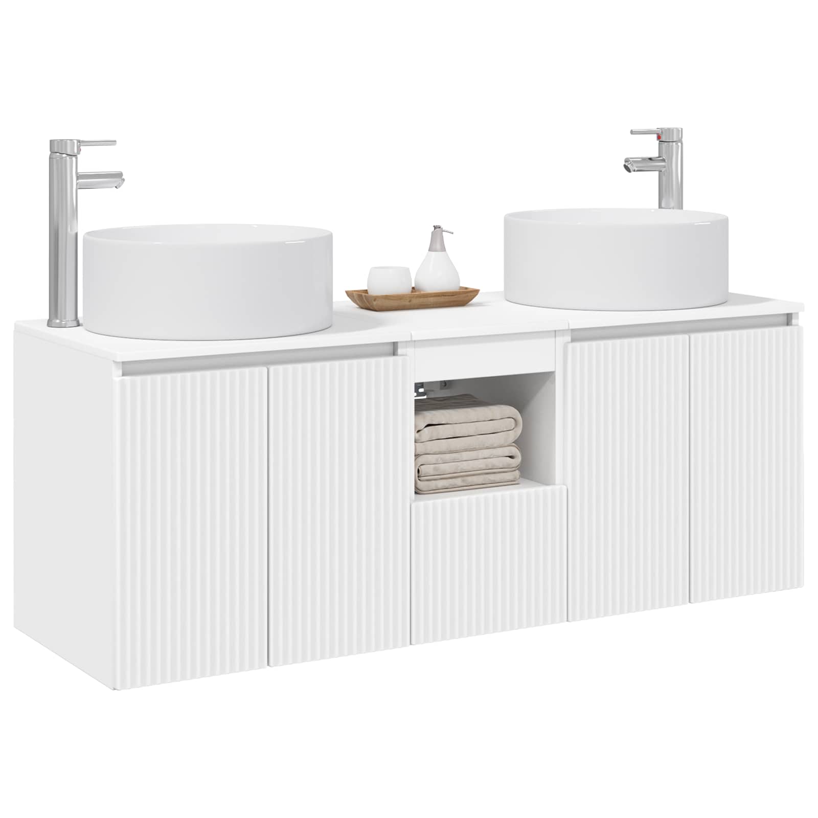 Ensemble d'armoire de salle de bain 3 pc Blanc