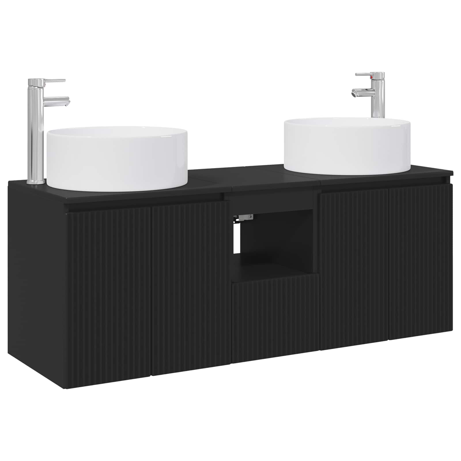 Ensemble d'armoire de salle de bain 3 pc Noir