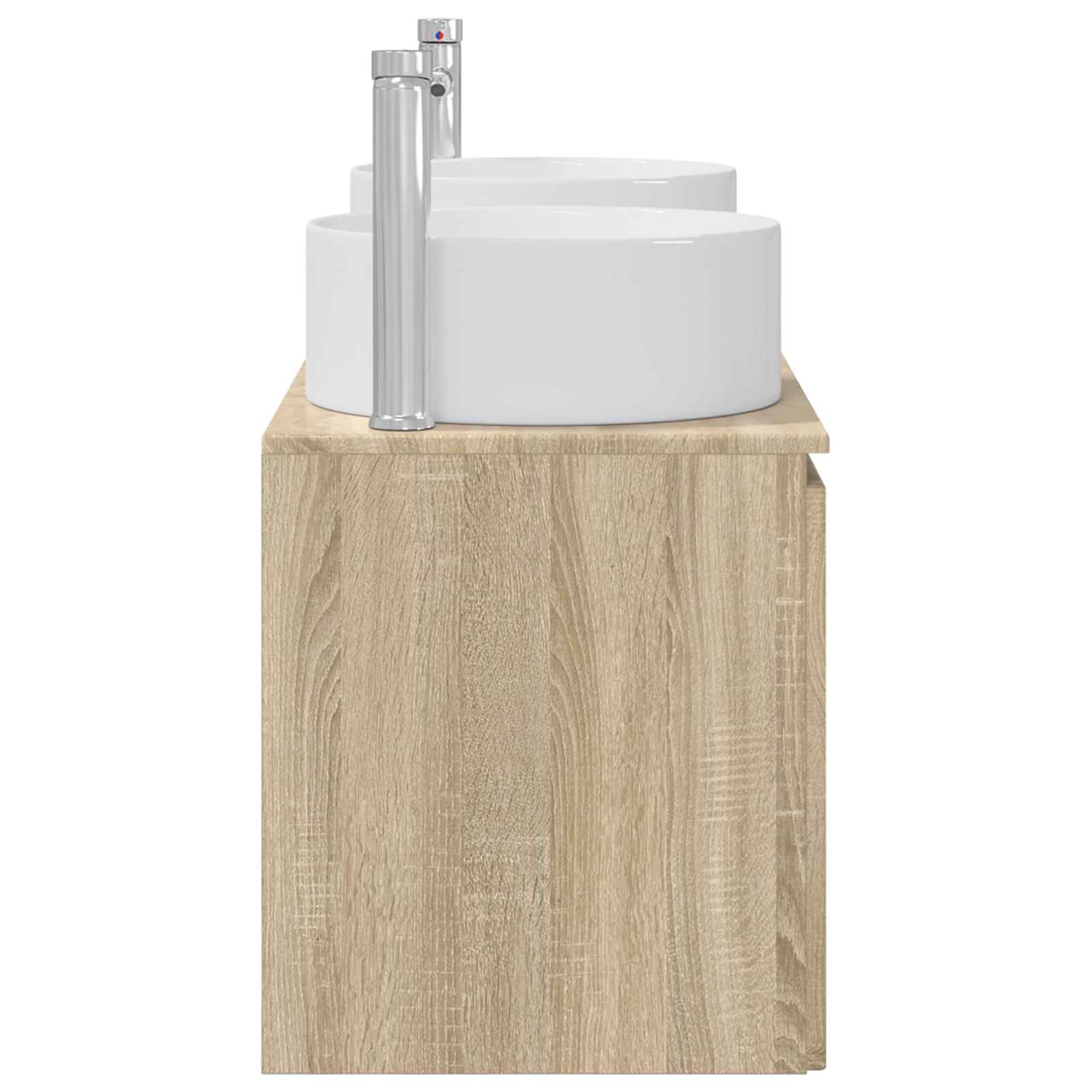 Ensemble d'armoire de salle de bain 3 pc Chêne Sonoma