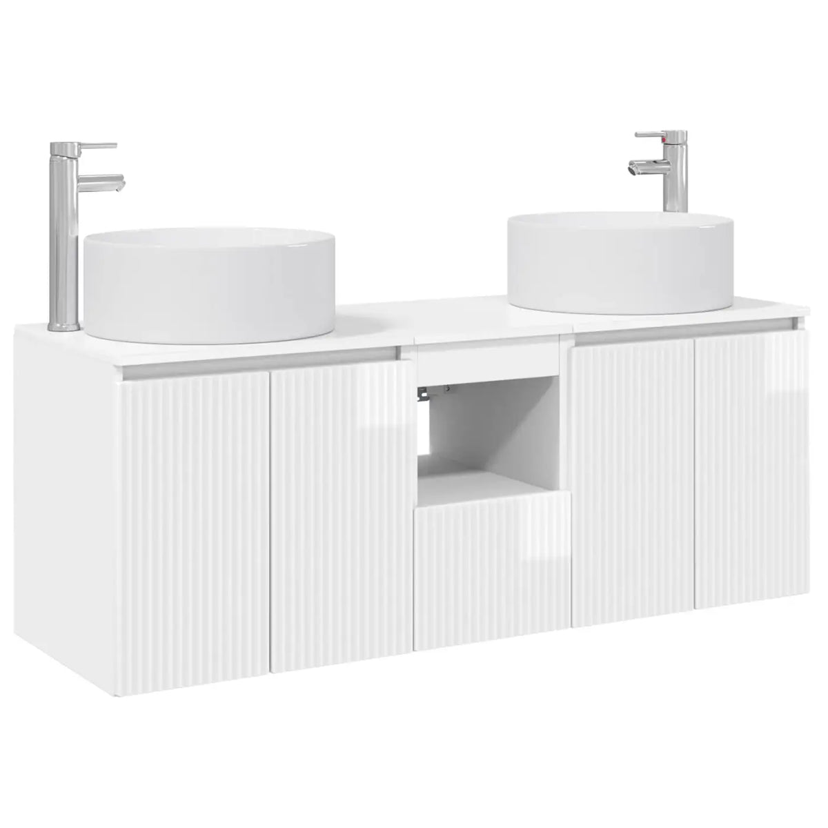 Ensemble d’armoire de salle de bain 3 pc Blanc brillant - XIOS