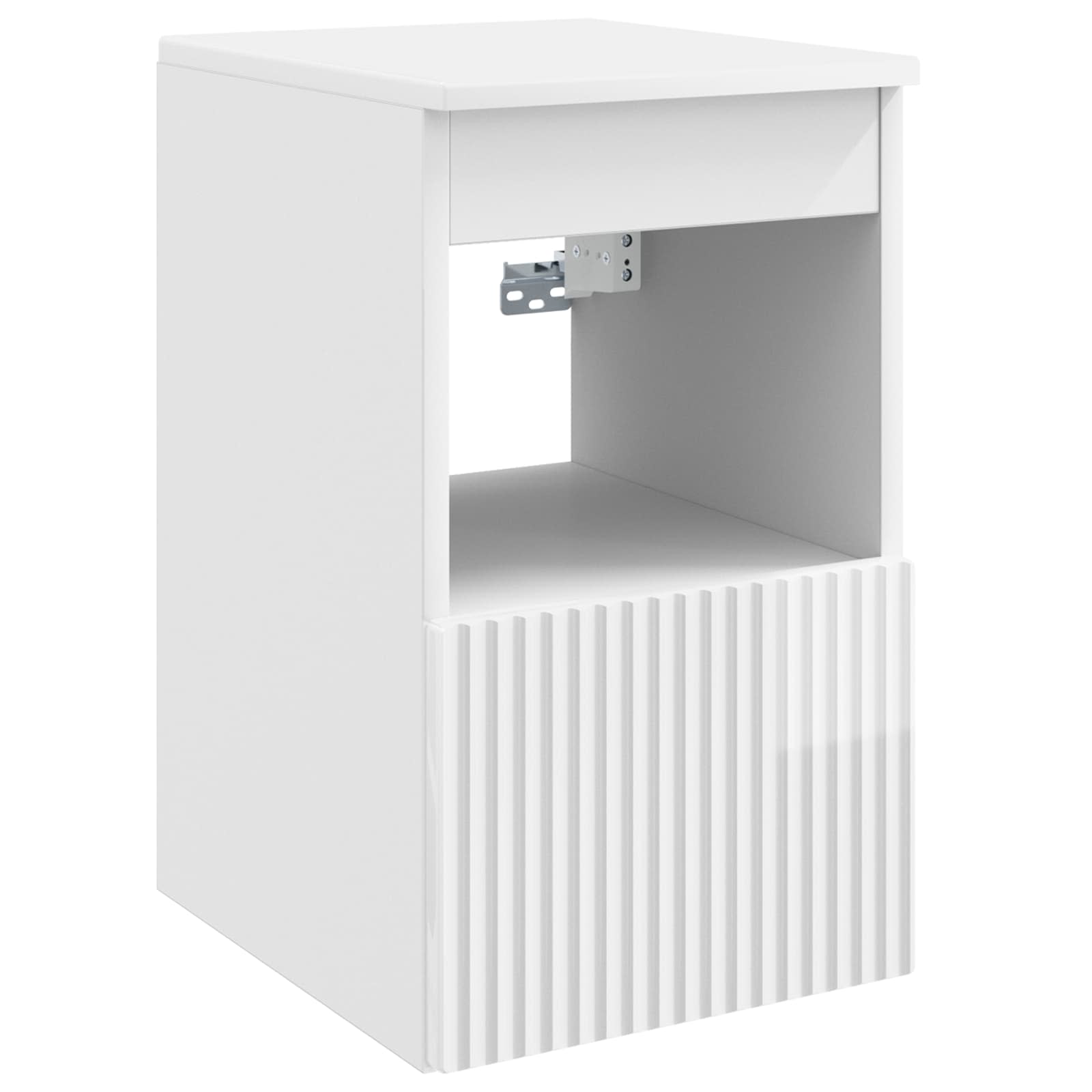Ensemble d'armoire de salle de bain 3 pc Blanc brillant