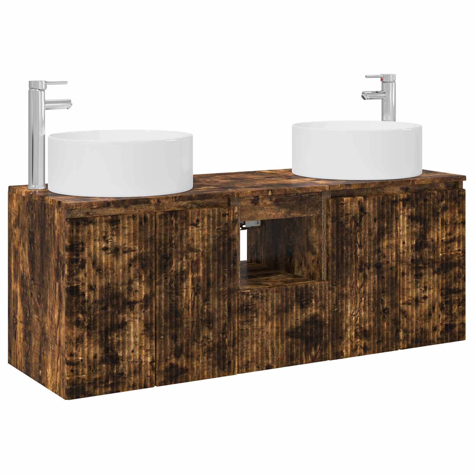 Ensemble d'armoire de salle de bain 3 pc Chêne fumé