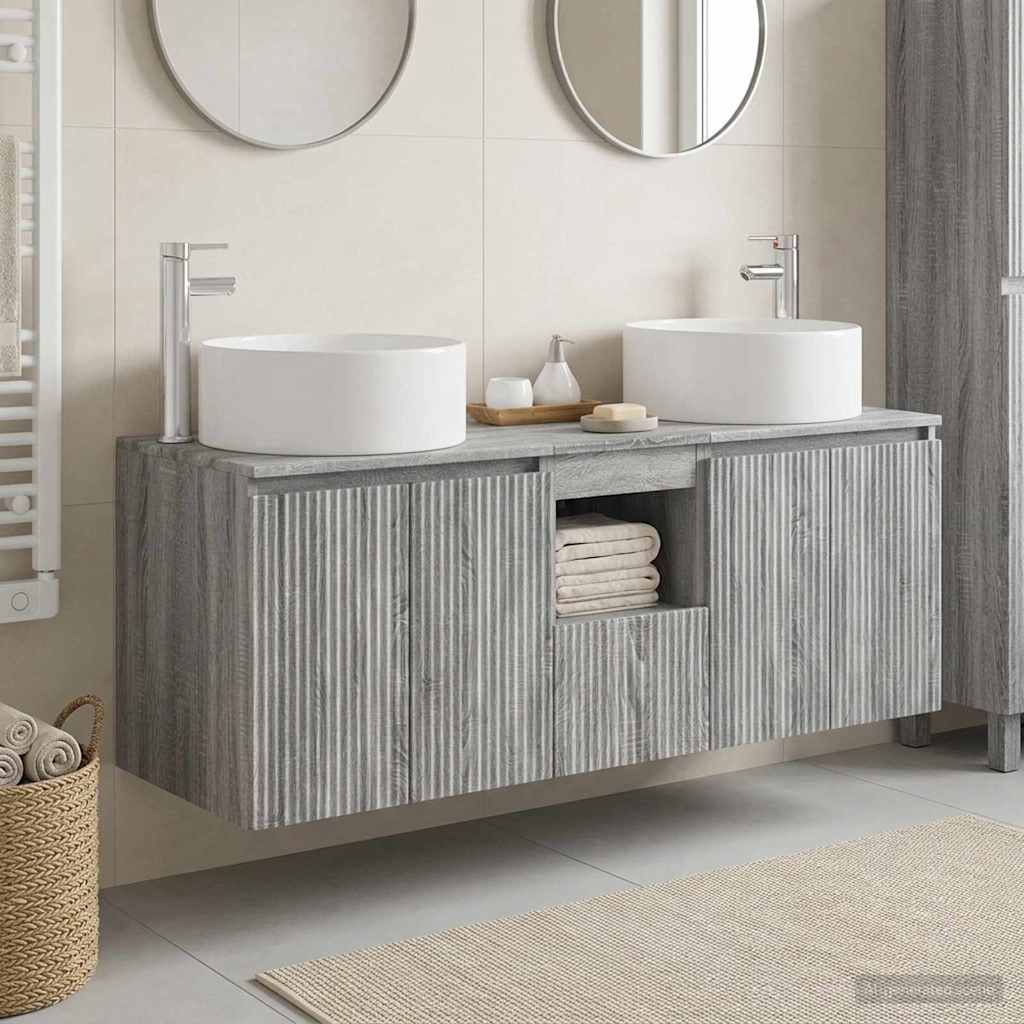 Ensemble d'armoire de salle de bain 3 pc Sonoma gris