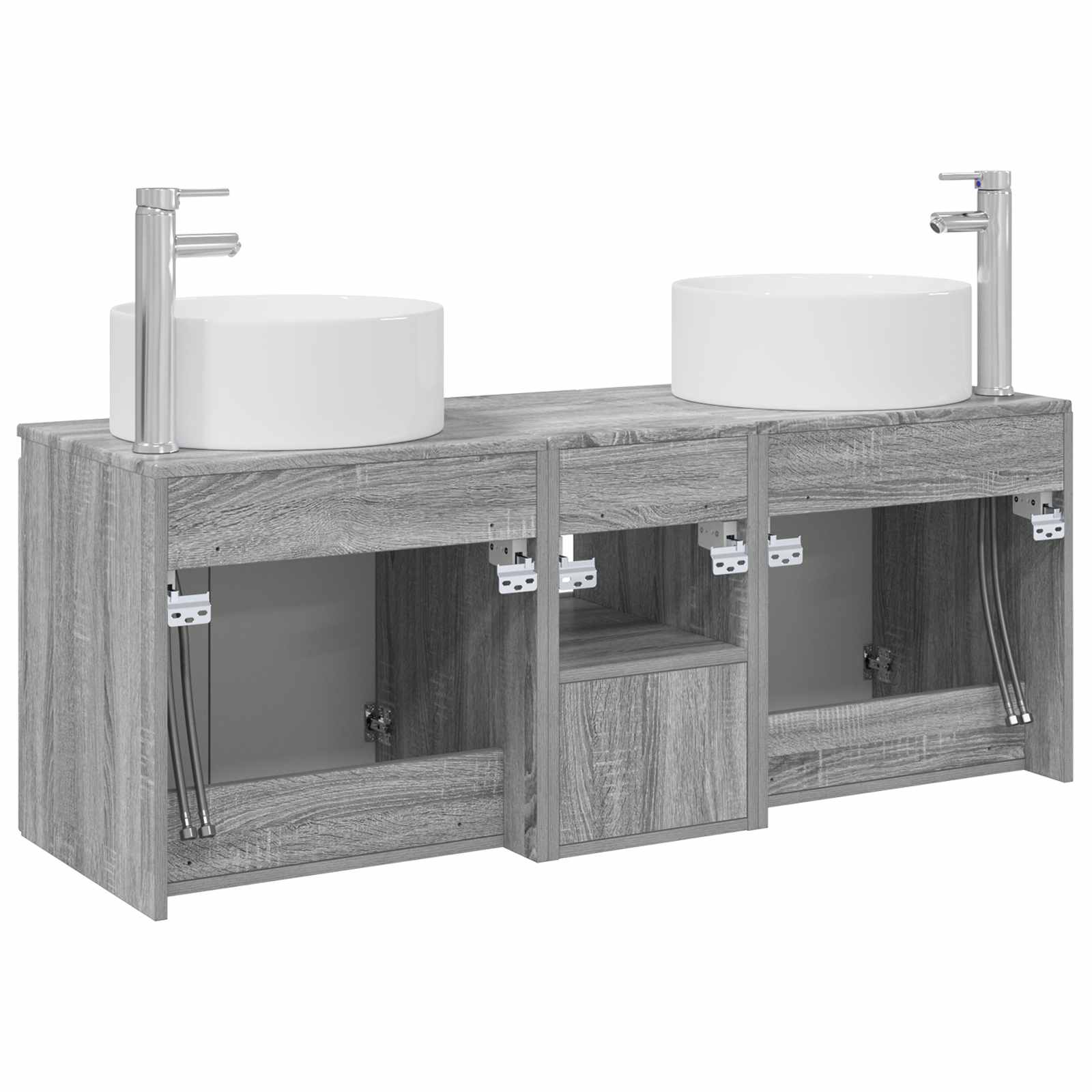 Ensemble d'armoire de salle de bain 3 pc Sonoma gris