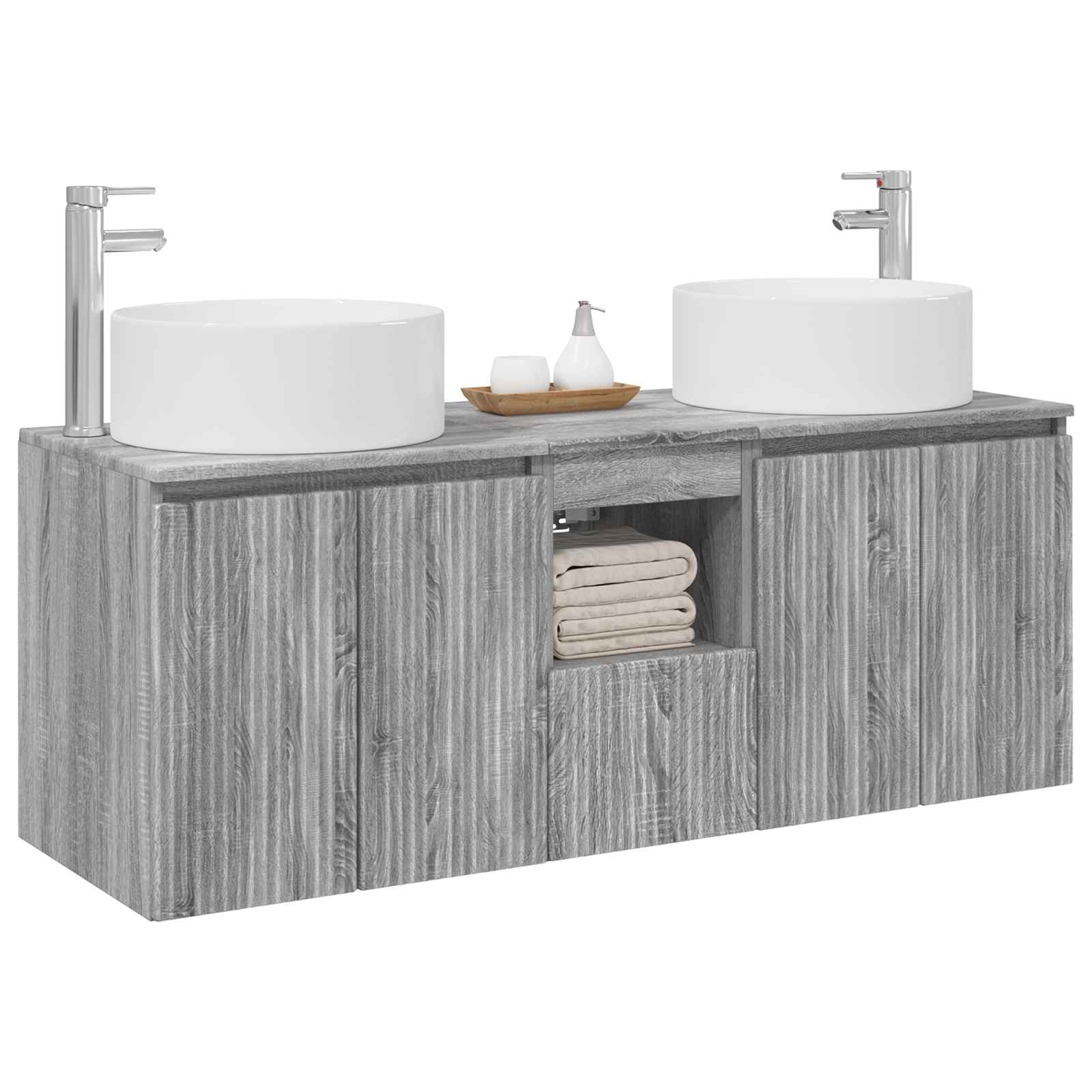 Ensemble d'armoire de salle de bain 3 pc Sonoma gris