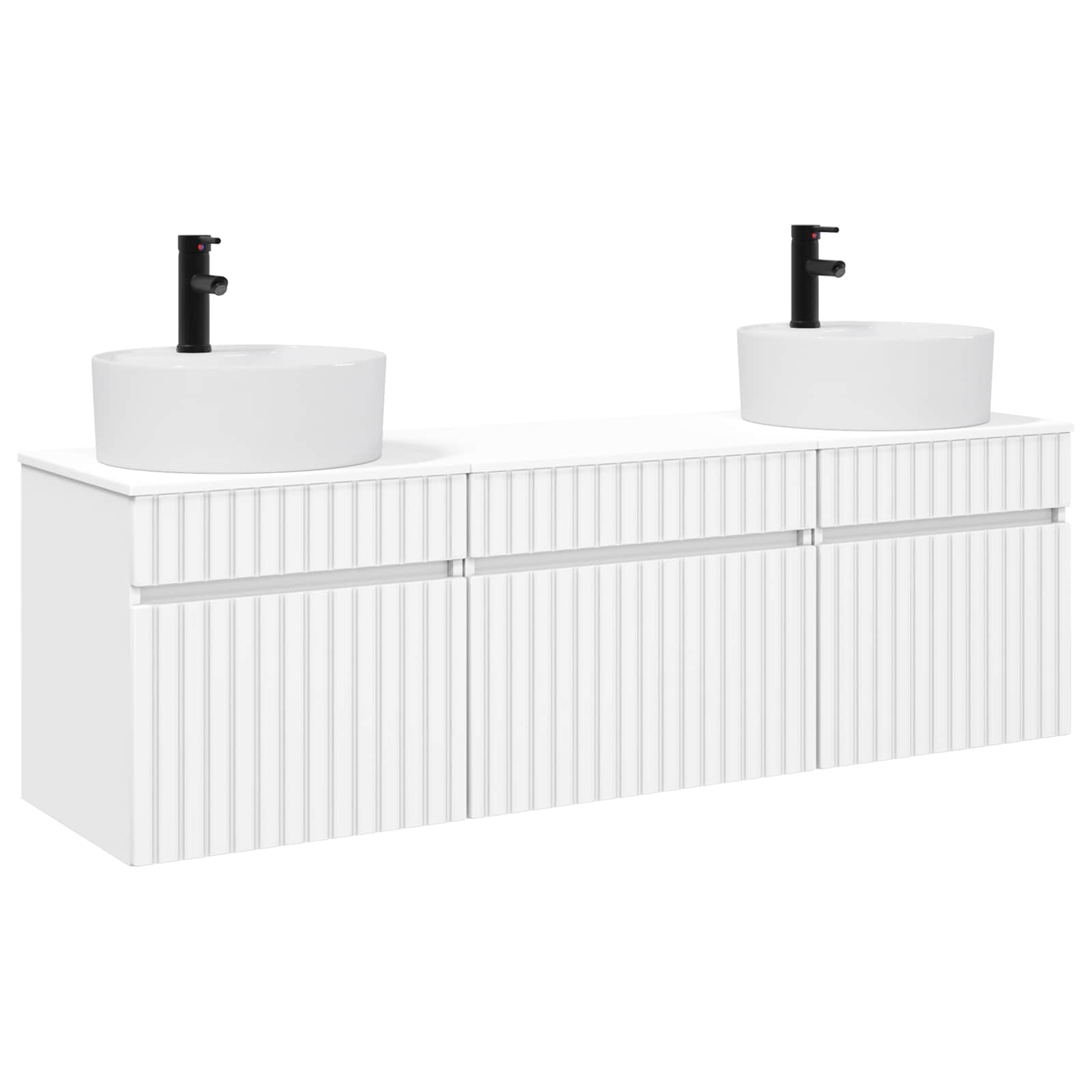 Ensemble d'armoire de salle de bain 3 pc Blanc