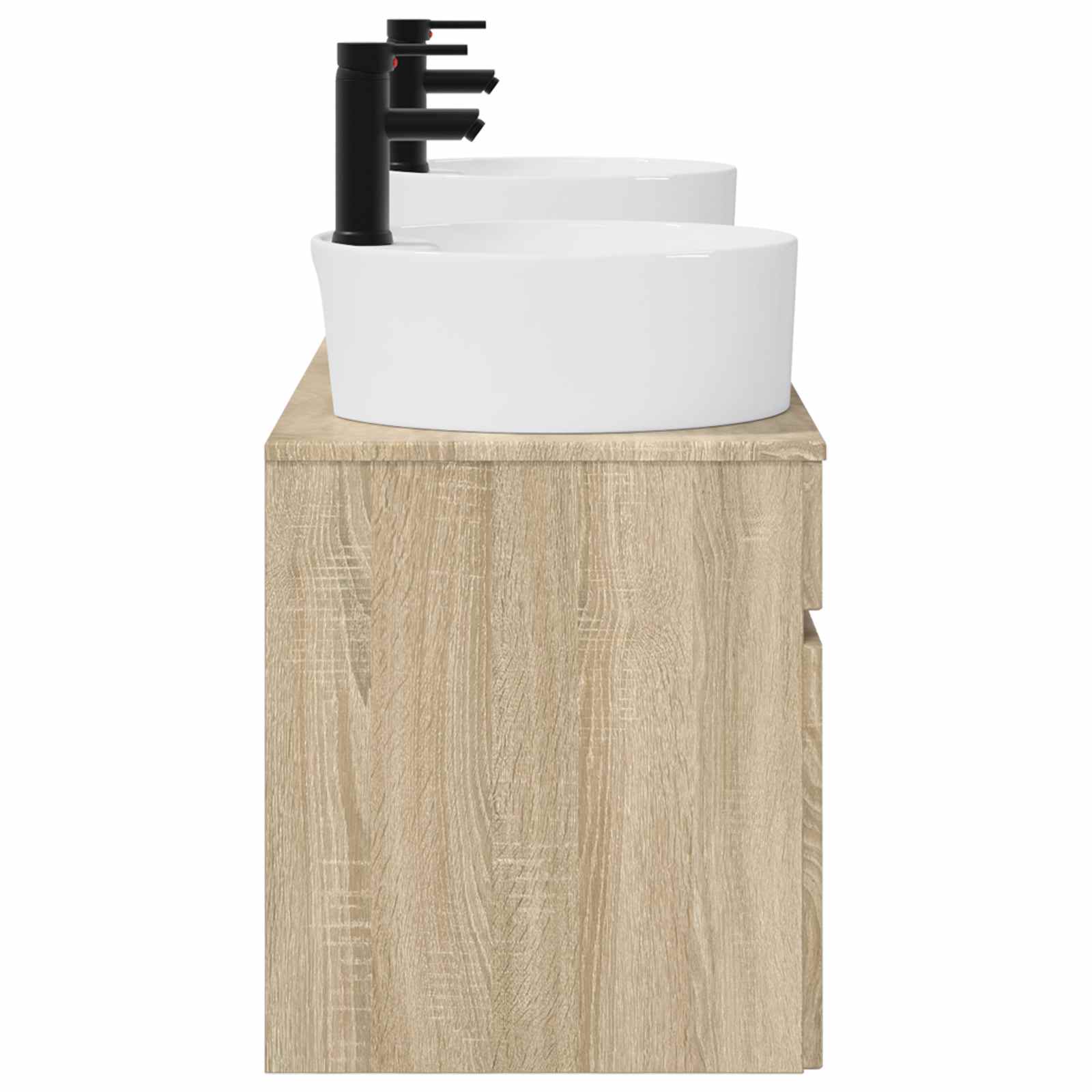 Ensemble d'armoire de salle de bain 3 pc Chêne Sonoma