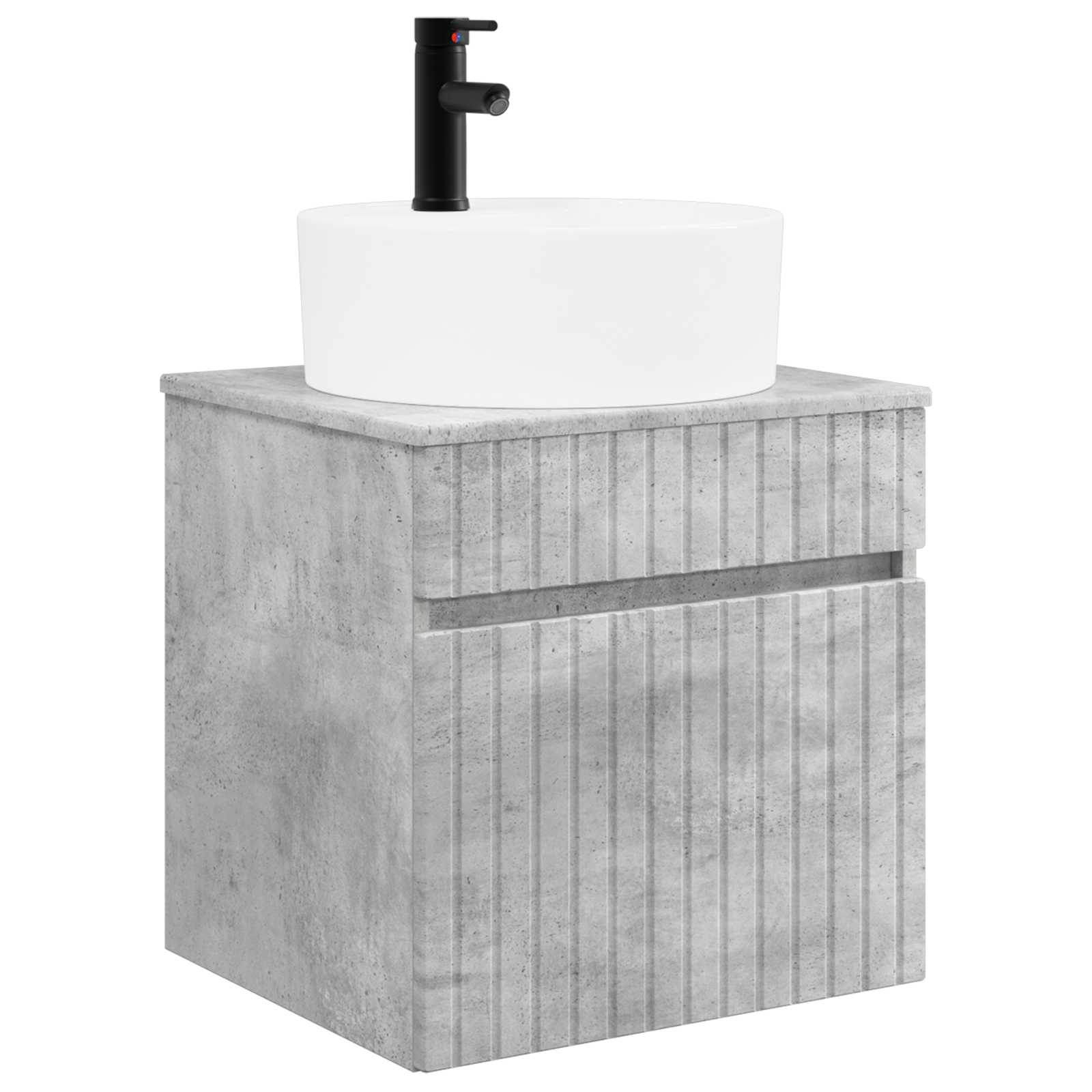 Ensemble d'armoire de salle de bain 3 pc Gris béton