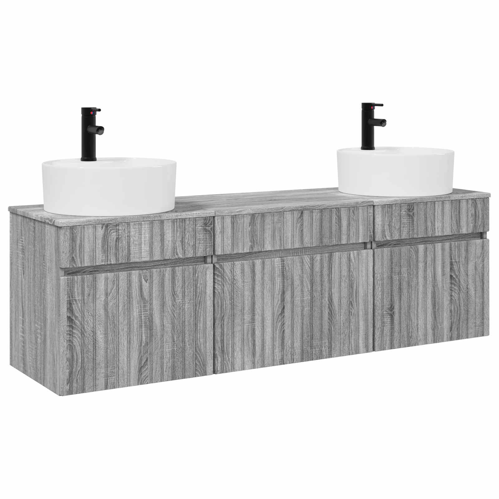 Ensemble d'armoire de salle de bain 3 pc Sonoma gris
