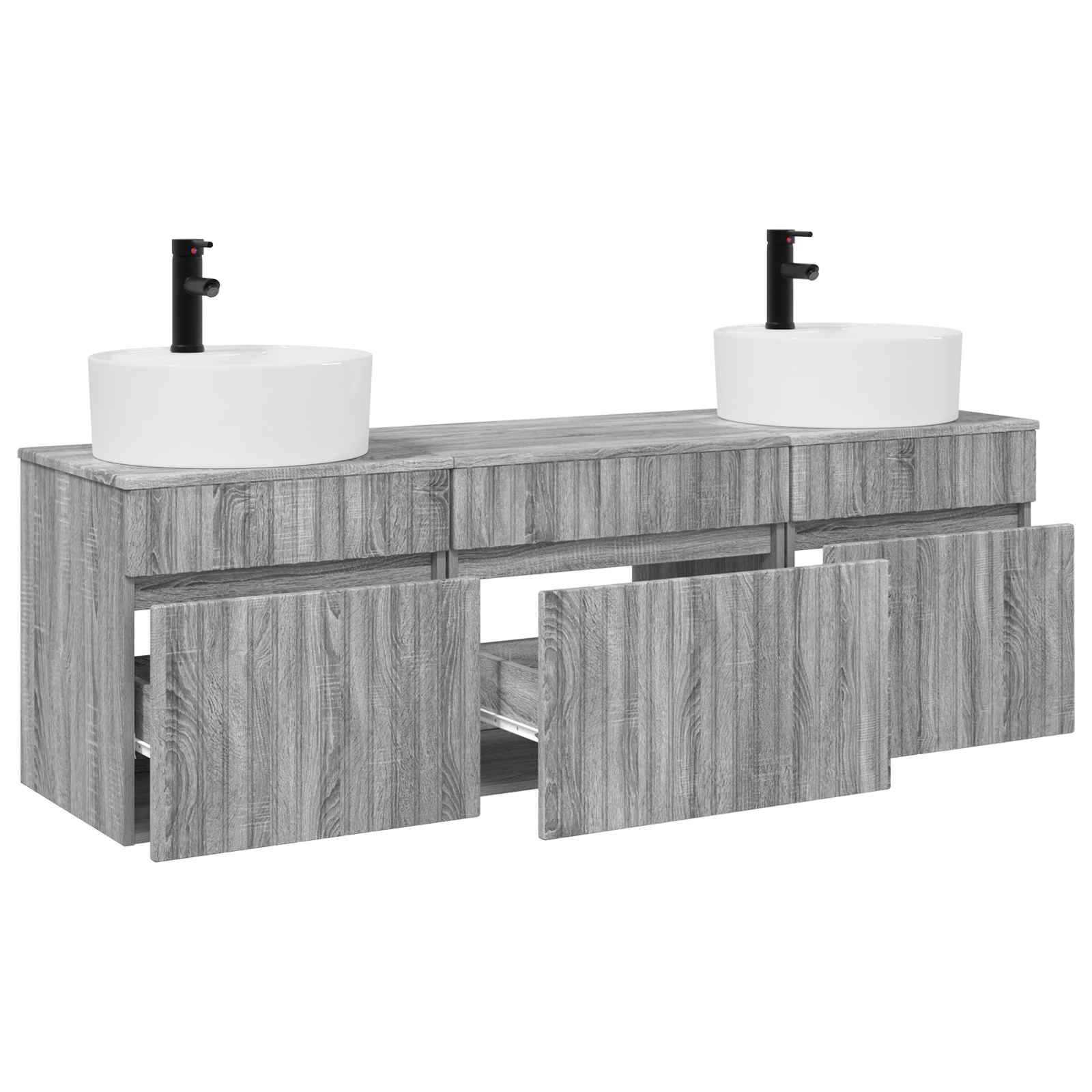 Ensemble d'armoire de salle de bain 3 pc Sonoma gris