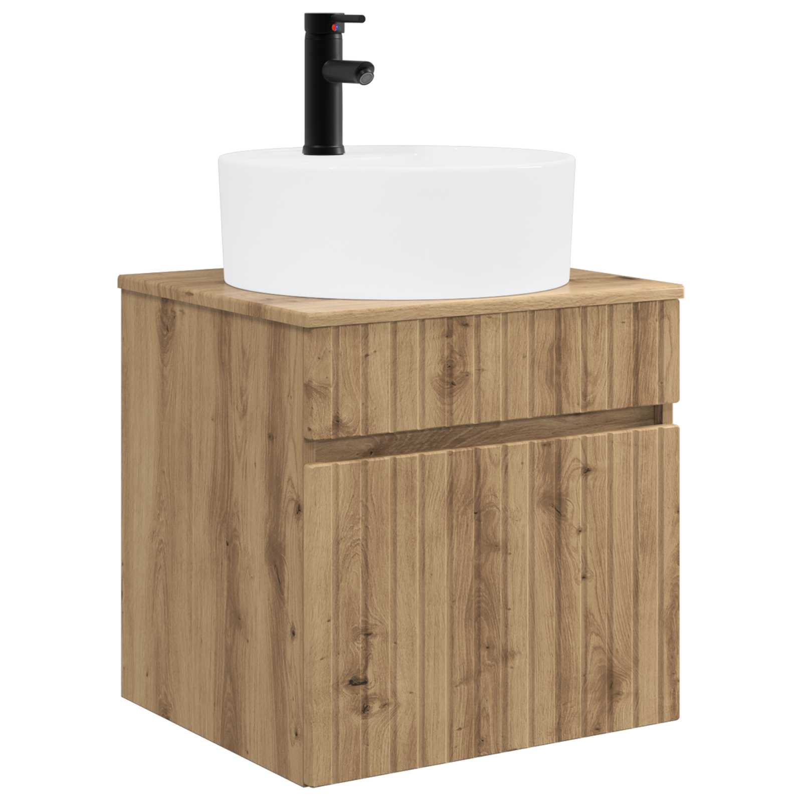 Ensemble d'armoire de salle de bain 3 pc Chêne artisanal