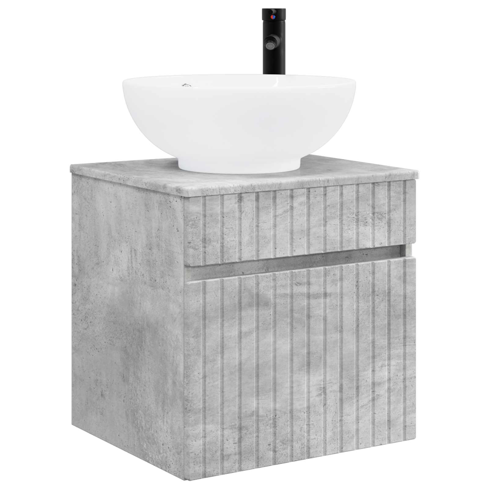 Ensemble d'armoire de salle de bain 3 pc Gris béton