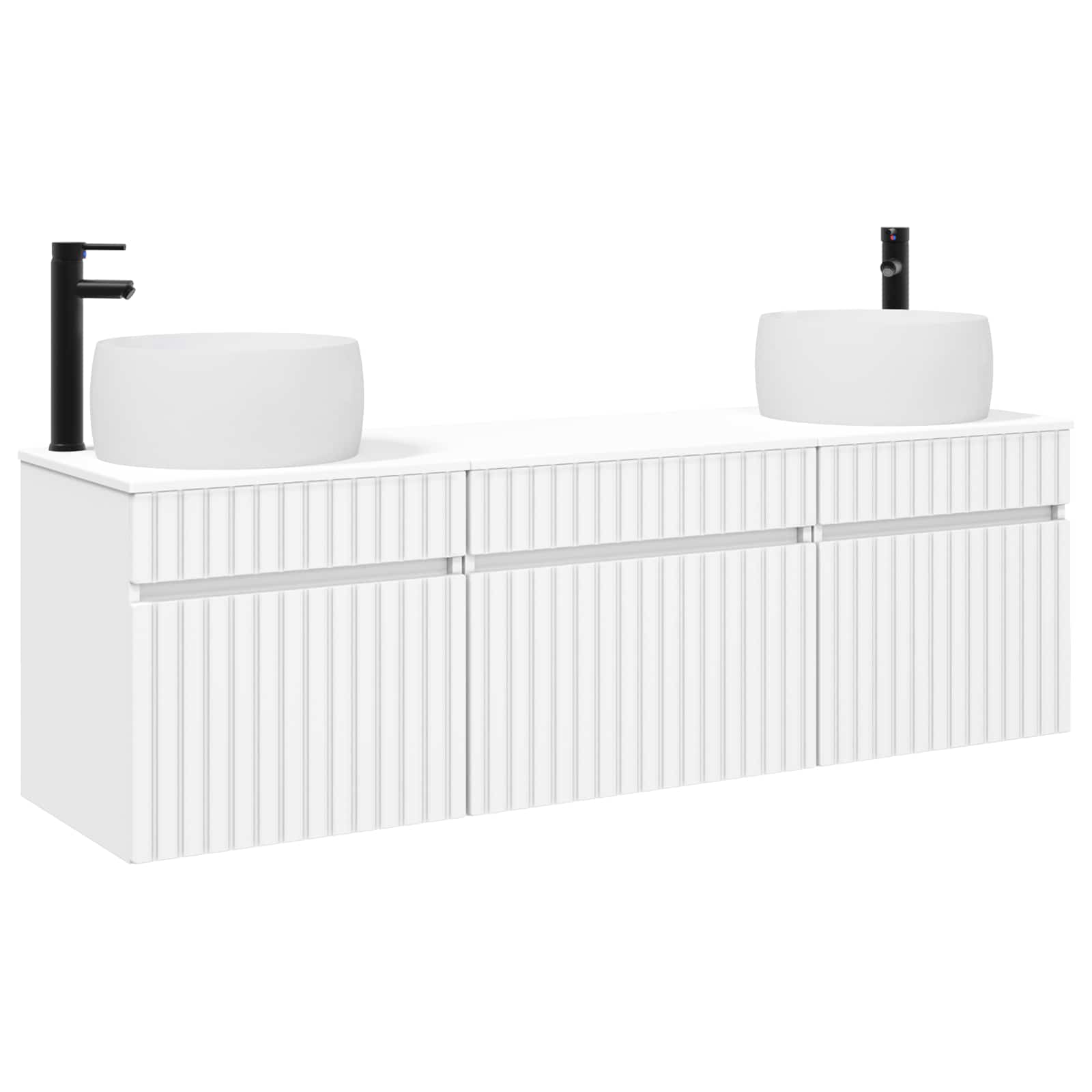 Ensemble d'armoire de salle de bain 3 pc Blanc