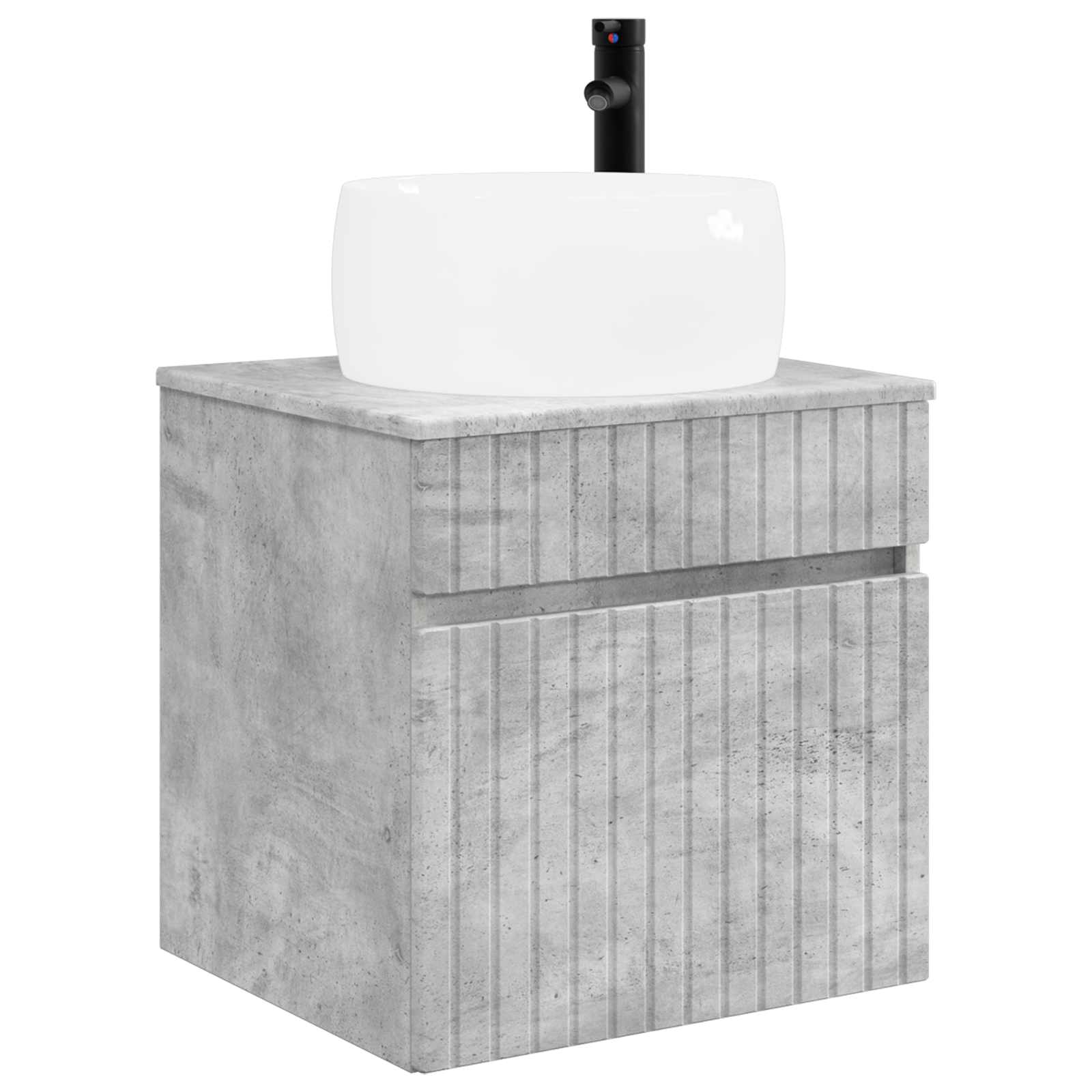 Ensemble d'armoire de salle de bain 3 pc Gris béton