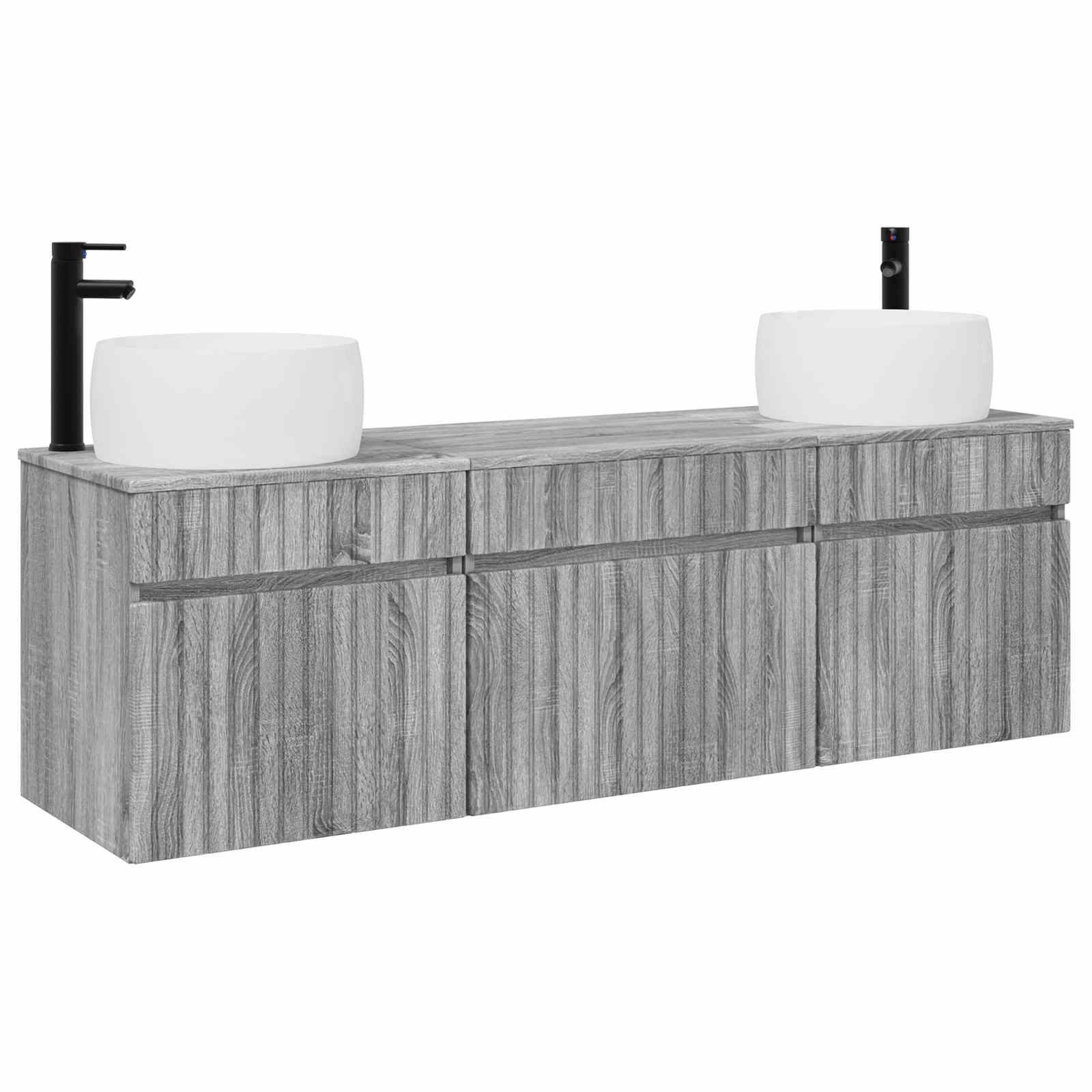 Ensemble d'armoire de salle de bain 3 pc Sonoma gris