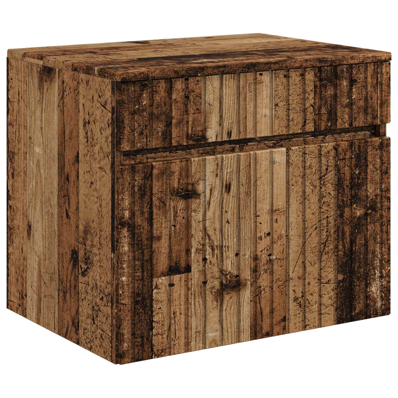 Ensemble d'armoire de salle de bain 3 pc Bois ancien