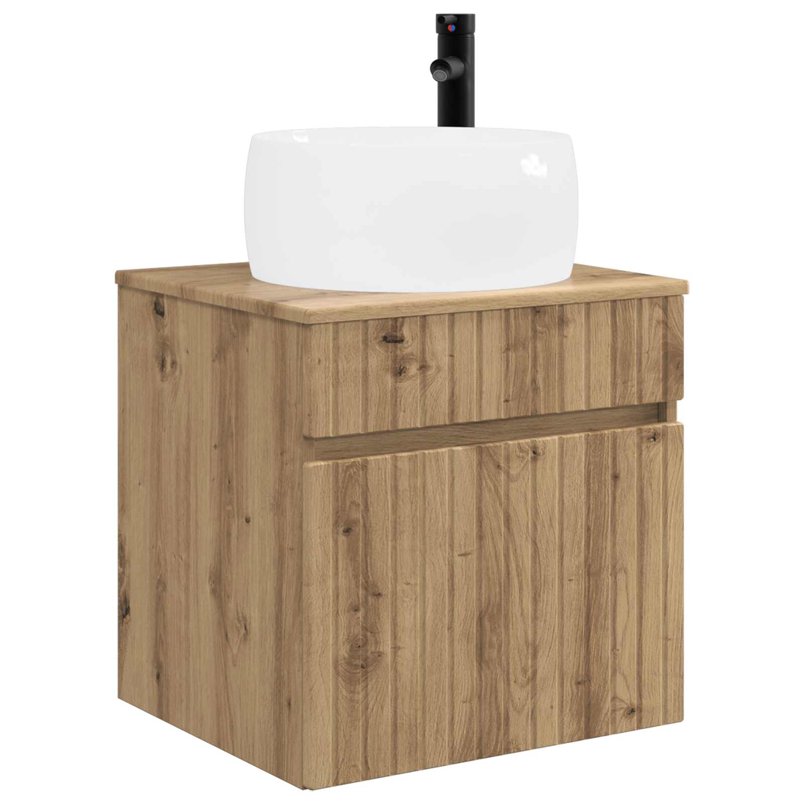 Ensemble d'armoire de salle de bain 3 pc Chêne artisanal