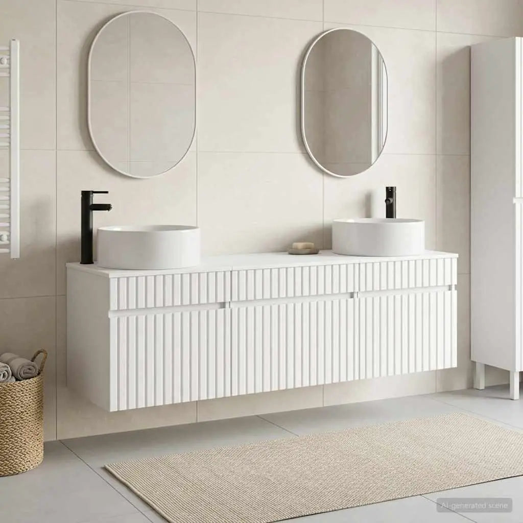 Ensemble d’armoire de salle de bain 3 pc Blanc - XIOS