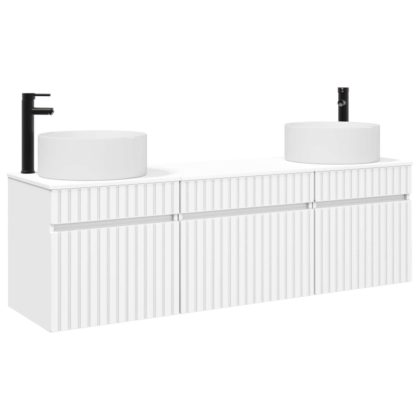 Ensemble d'armoire de salle de bain 3 pc Blanc