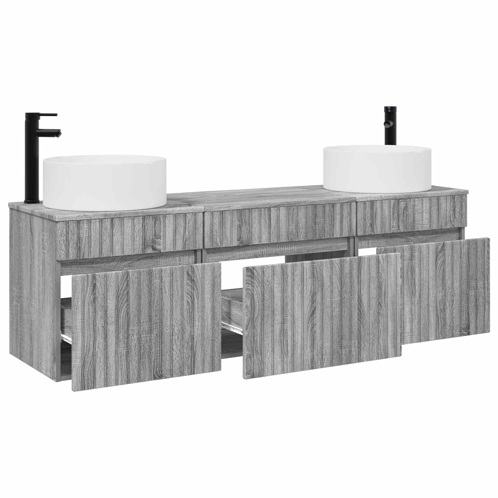 Ensemble d'armoire de salle de bain 3 pc Sonoma gris