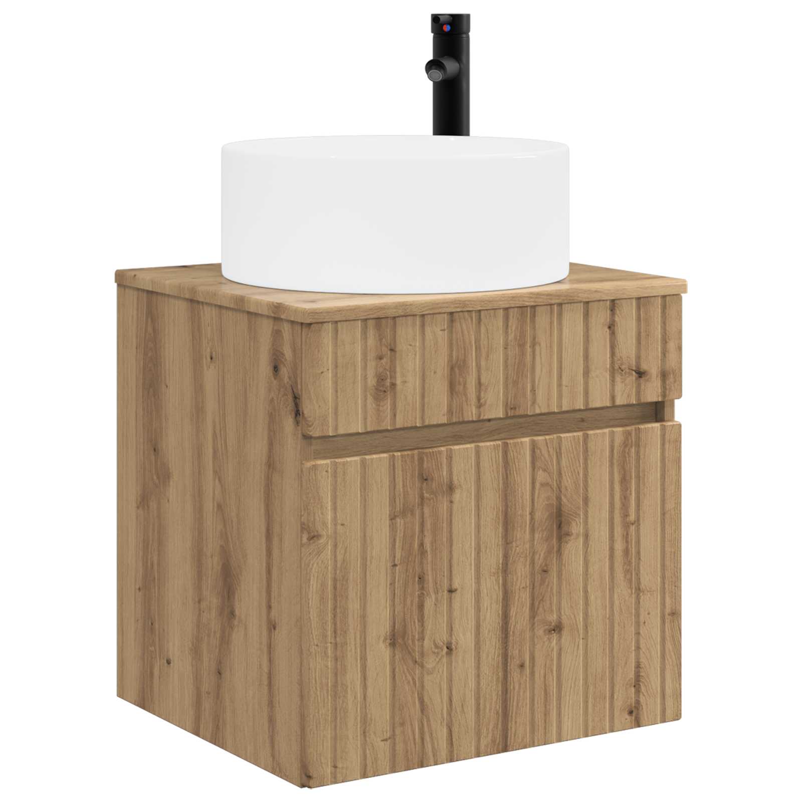 Ensemble d'armoire de salle de bain 3 pc Chêne artisanal