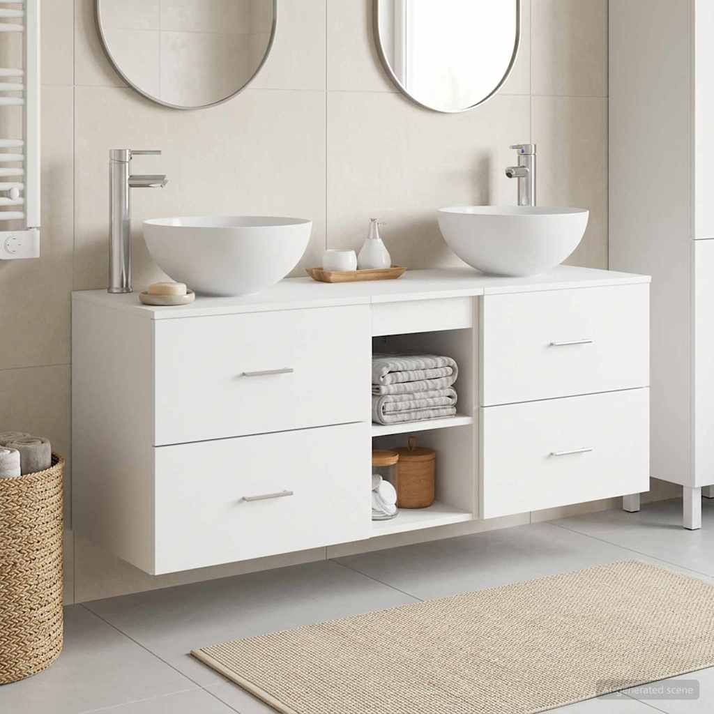 Ensemble d'armoire de salle de bain 3 pc Blanc
