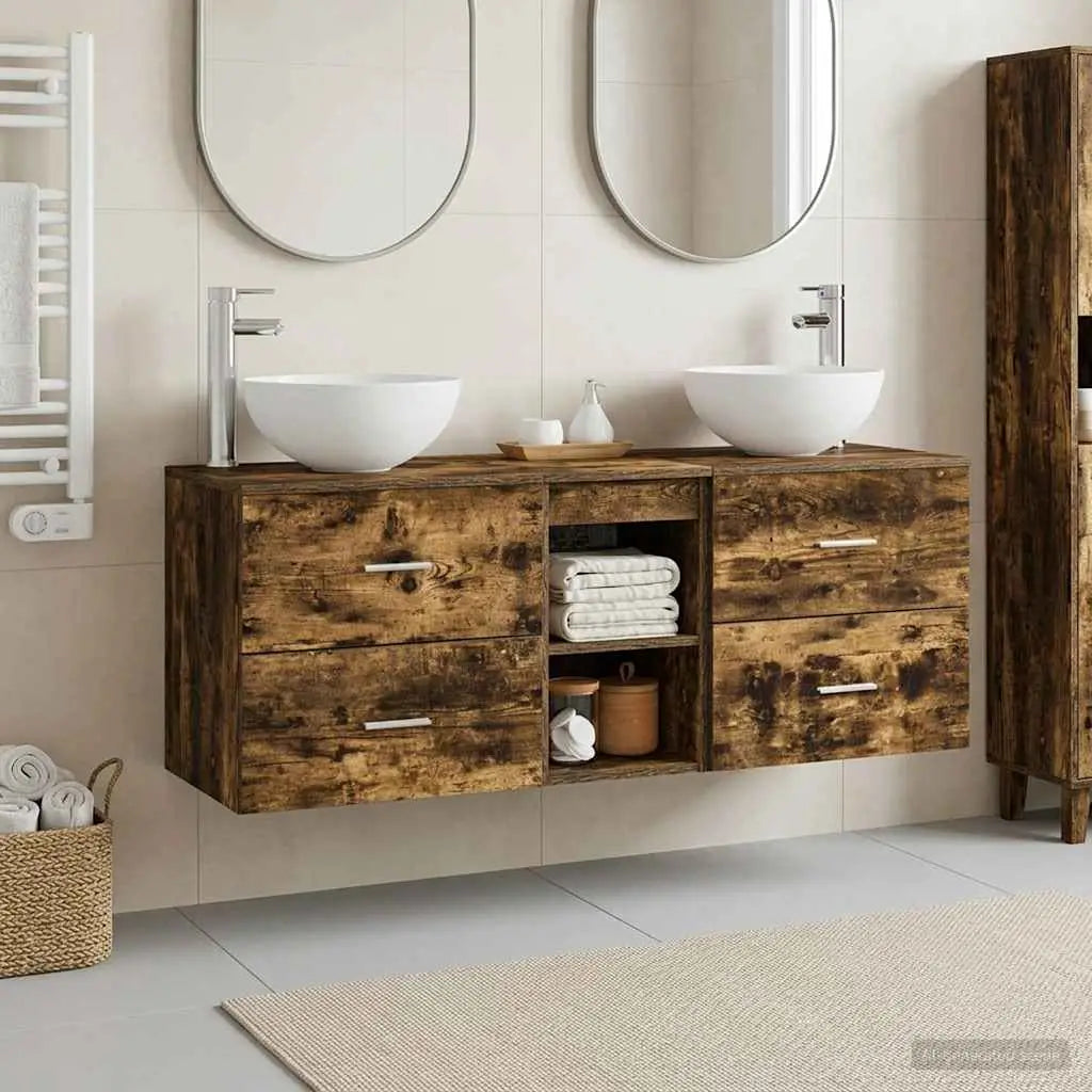Ensemble d’armoire de salle de bain 3 pc Chêne fumé - XIOS