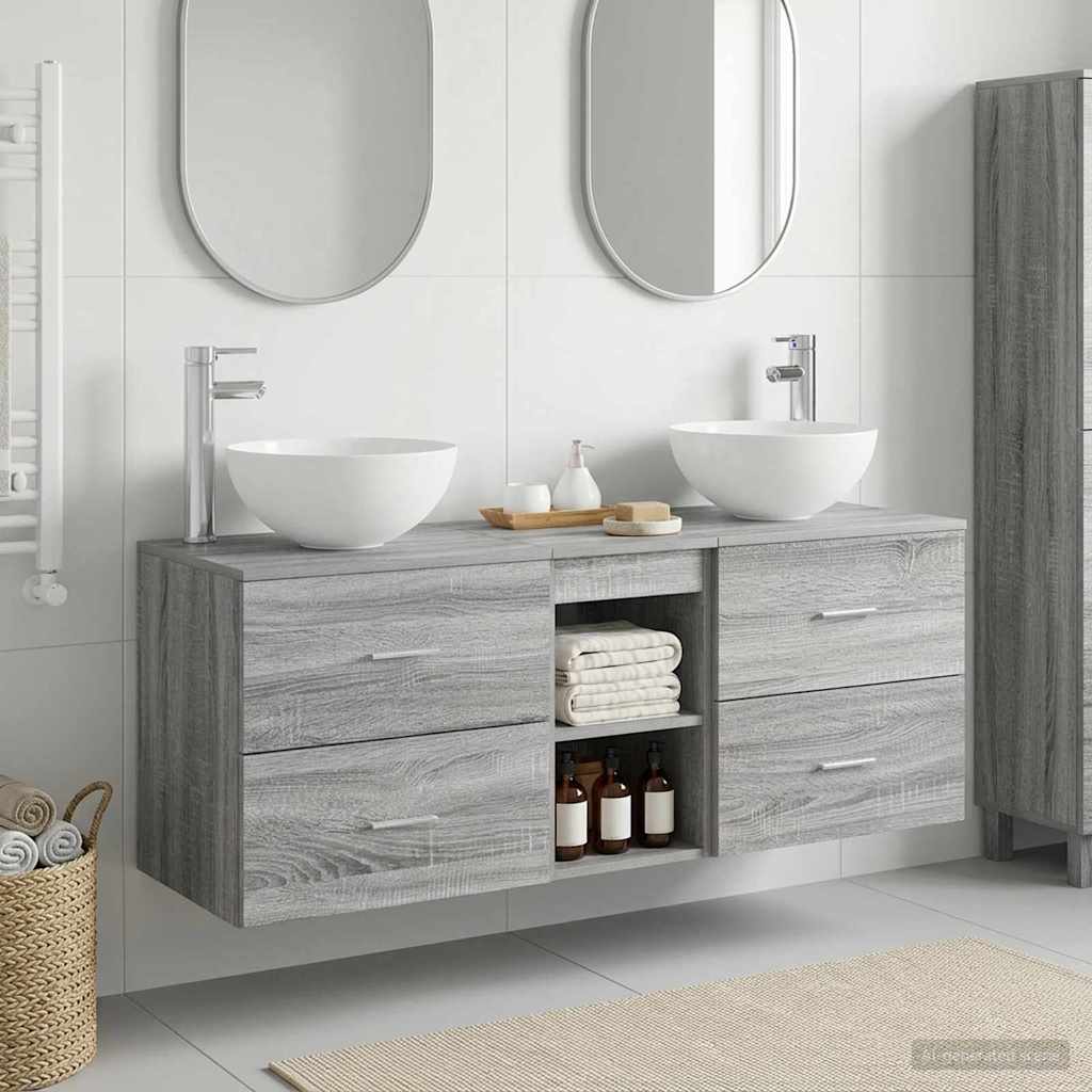 Ensemble d'armoire de salle de bain 3 pc Sonoma gris