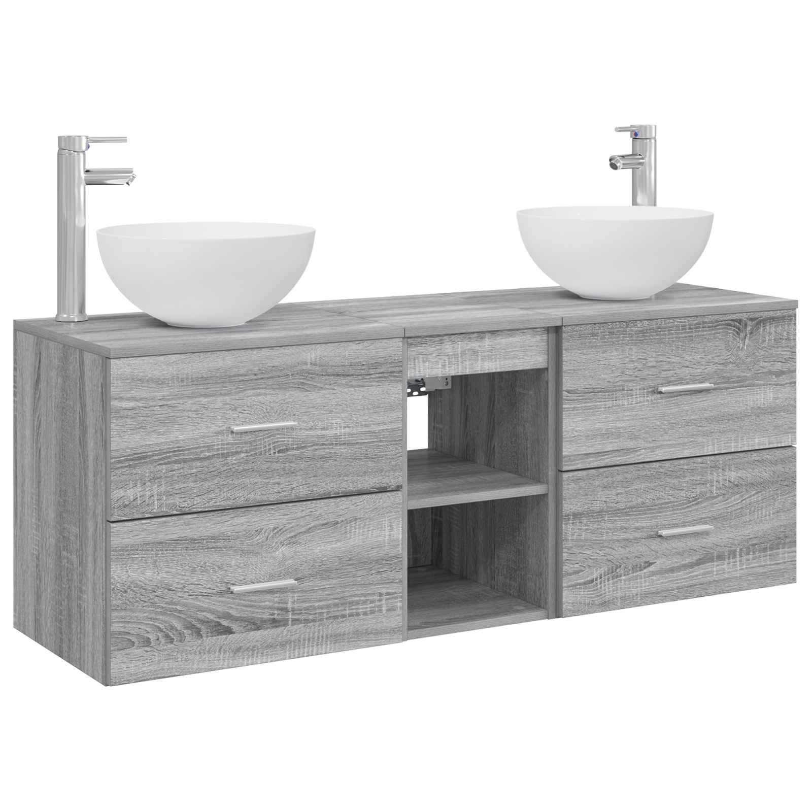 Ensemble d'armoire de salle de bain 3 pc Sonoma gris