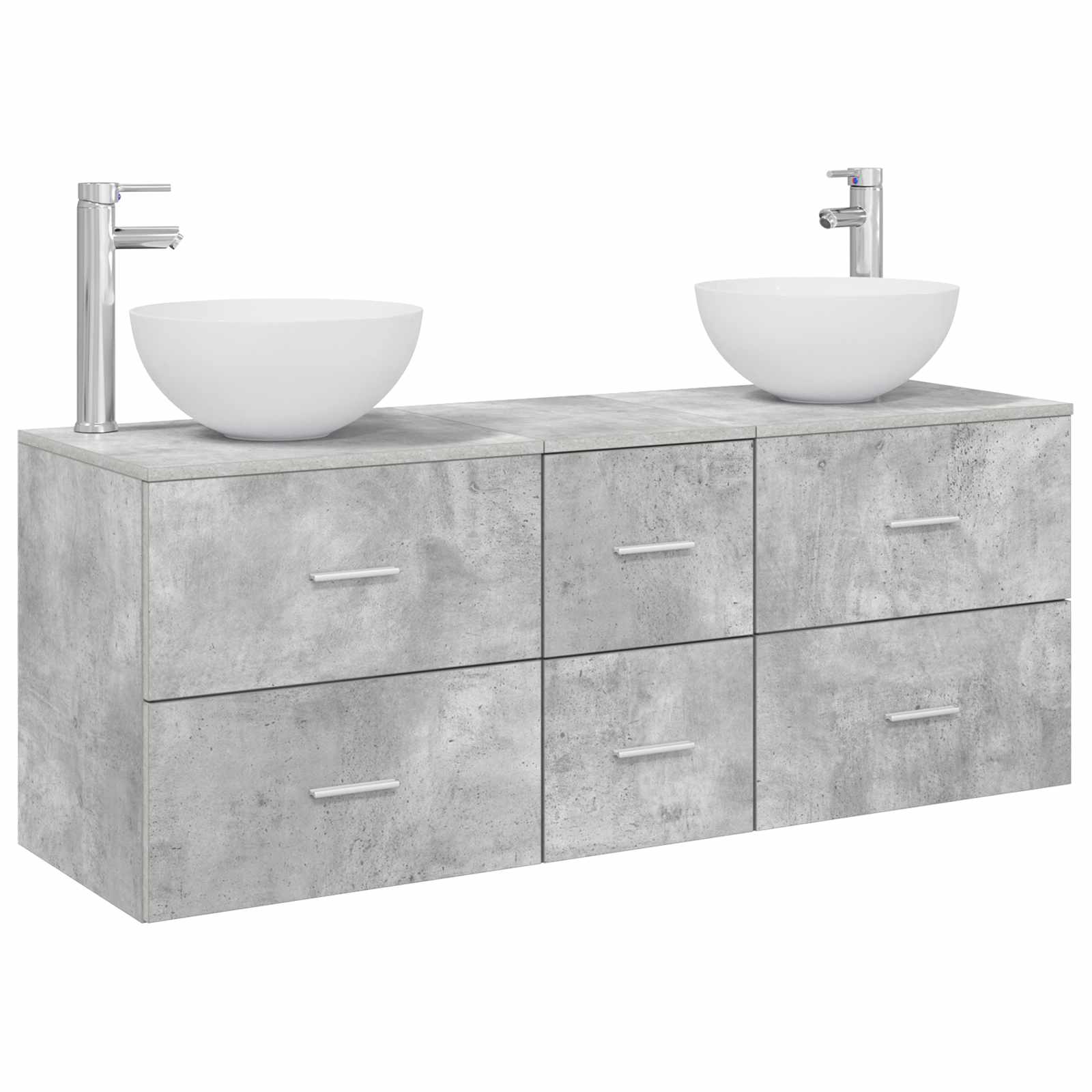 Ensemble d'armoire de salle de bain 3 pc Gris béton