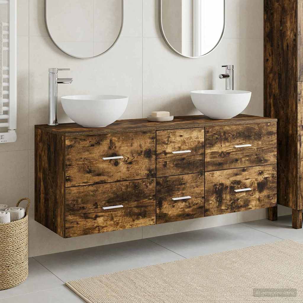 Ensemble d'armoire de salle de bain 3 pc Chêne fumé