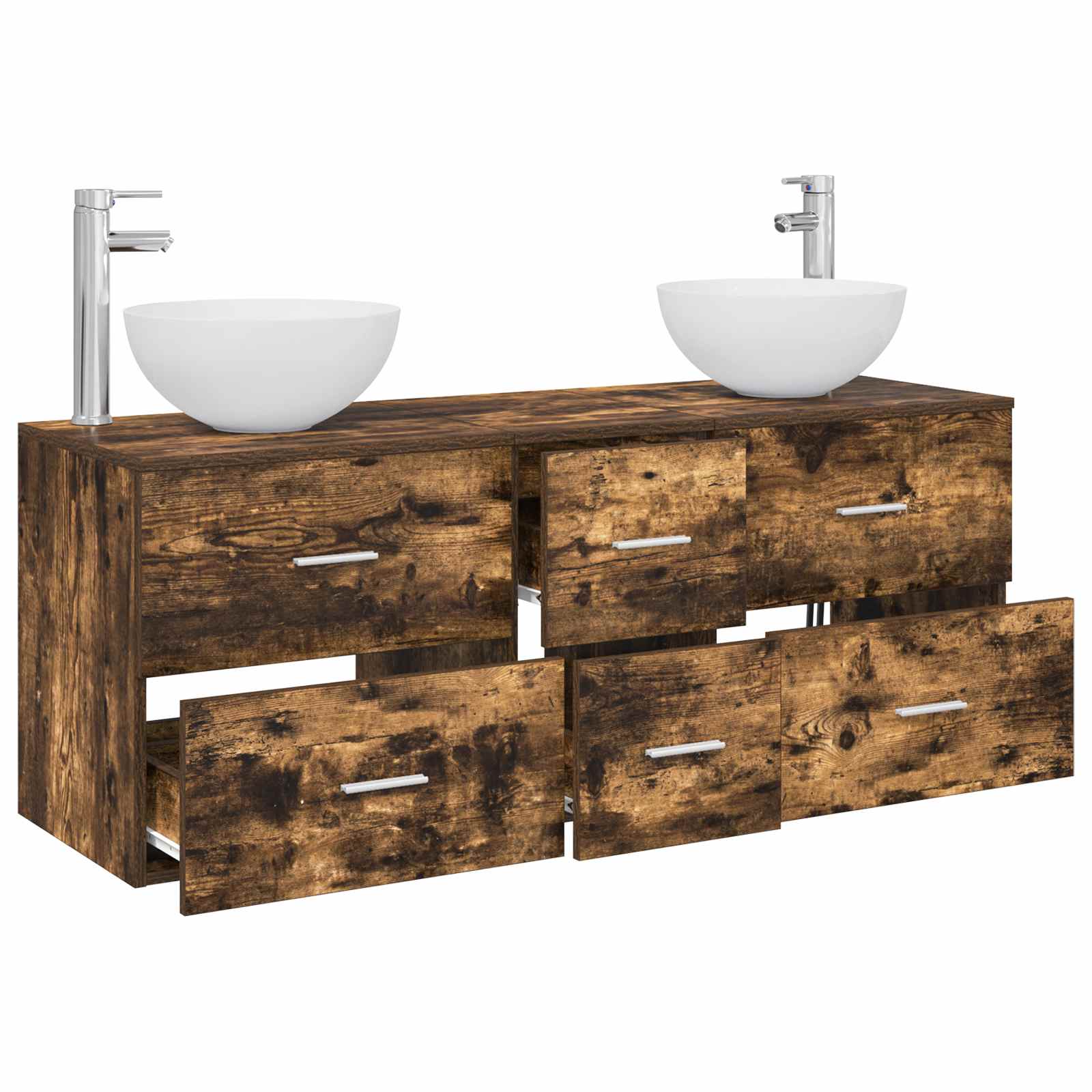 Ensemble d'armoire de salle de bain 3 pc Chêne fumé