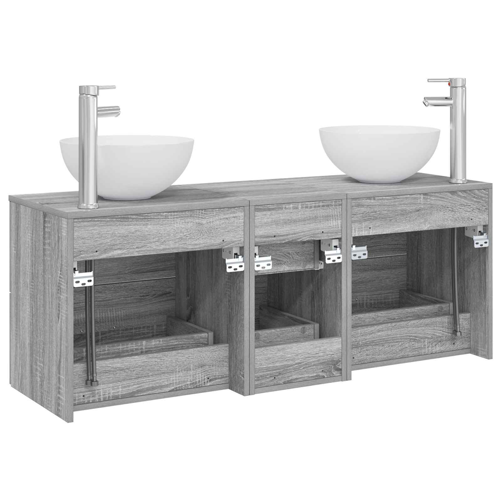 Ensemble d'armoire de salle de bain 3 pc Sonoma gris