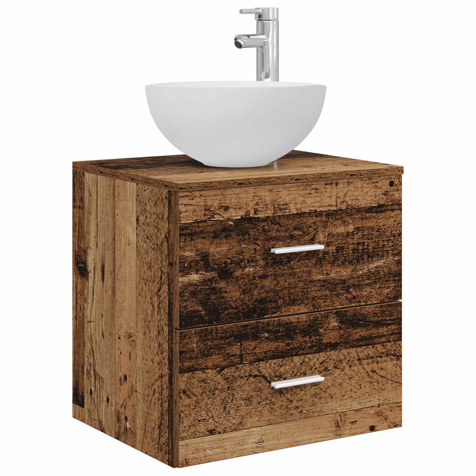 Ensemble d'armoire de salle de bain 3 pc Bois ancien