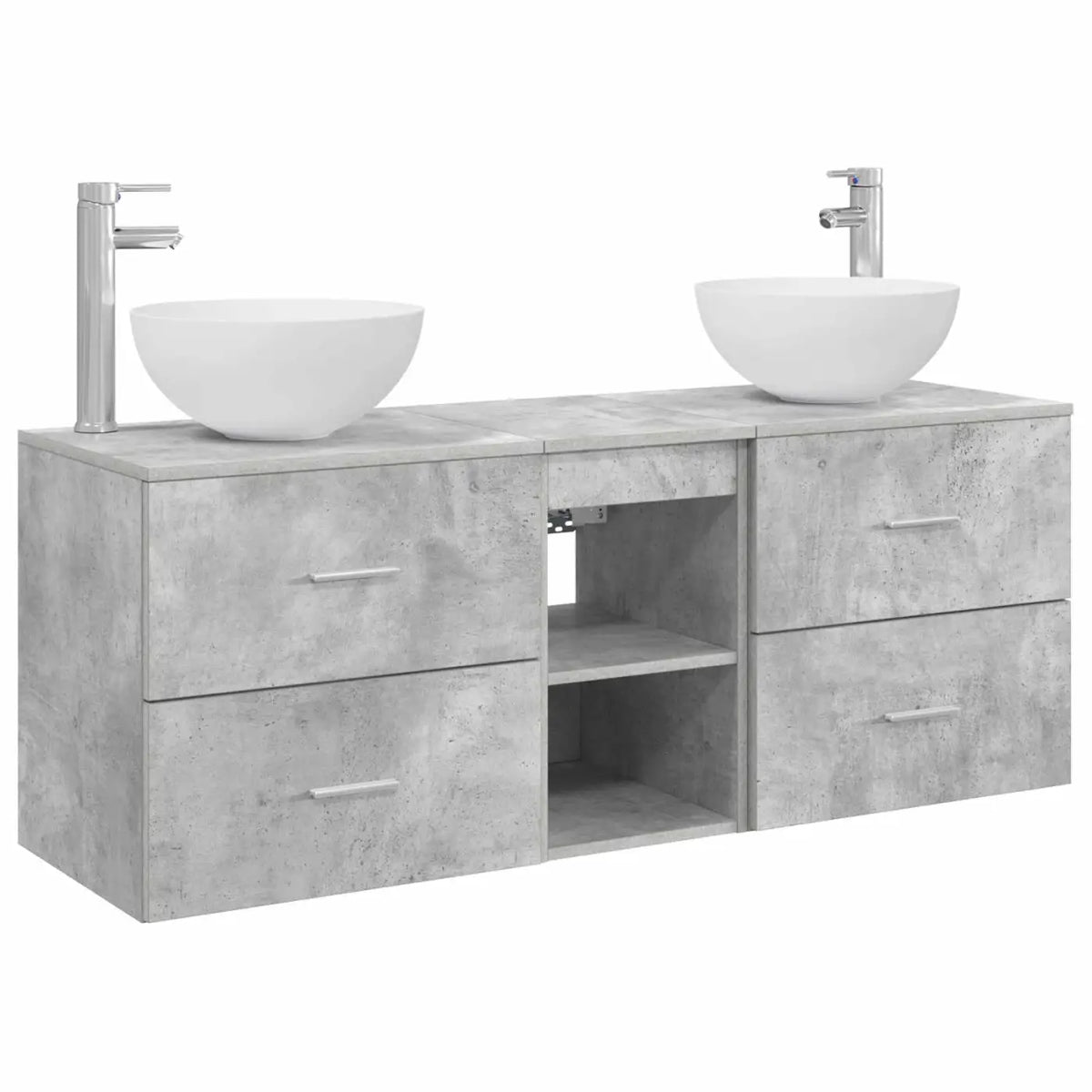 Ensemble d’armoire de salle de bain 3 pc Gris béton - XIOS