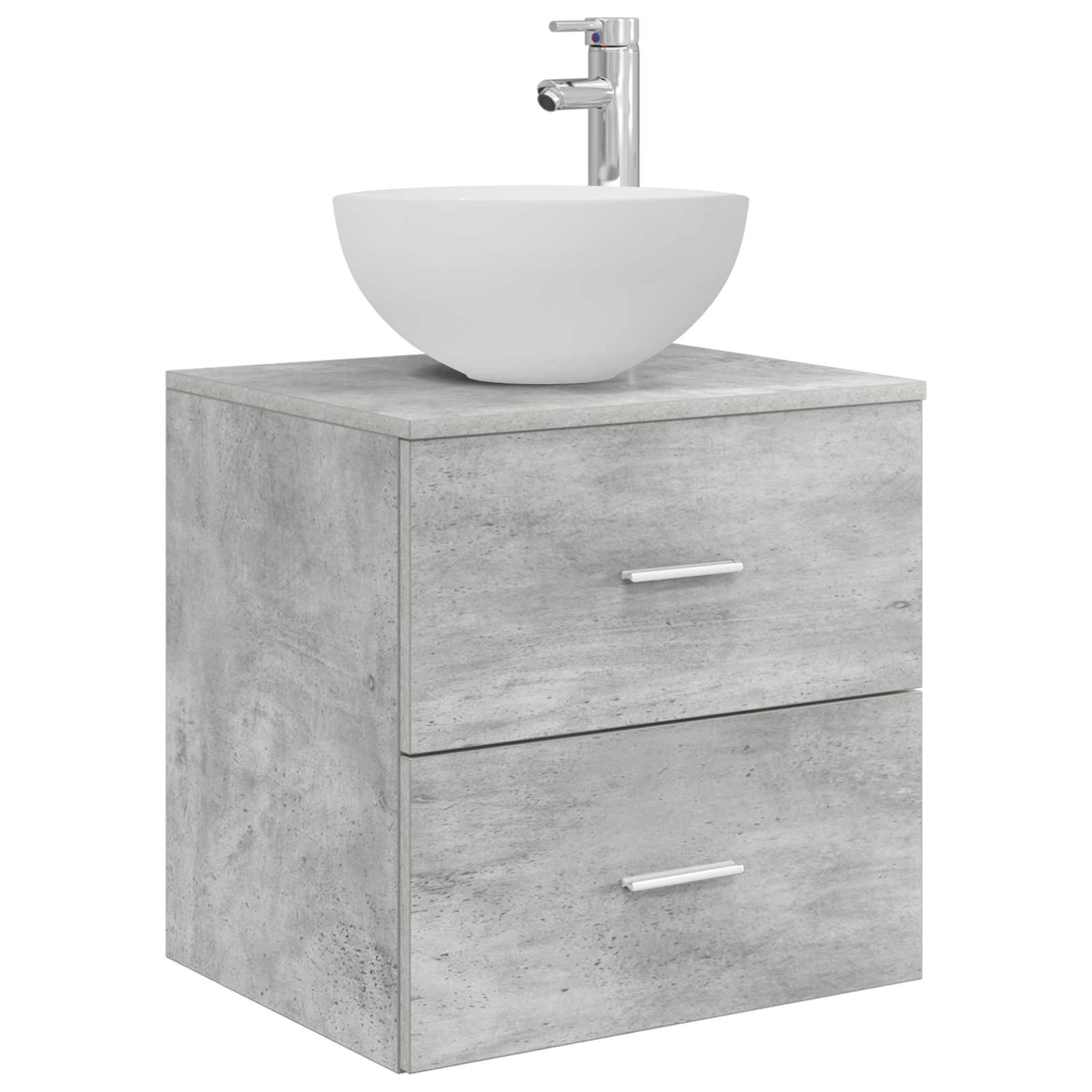 Ensemble d'armoire de salle de bain 3 pc Gris béton
