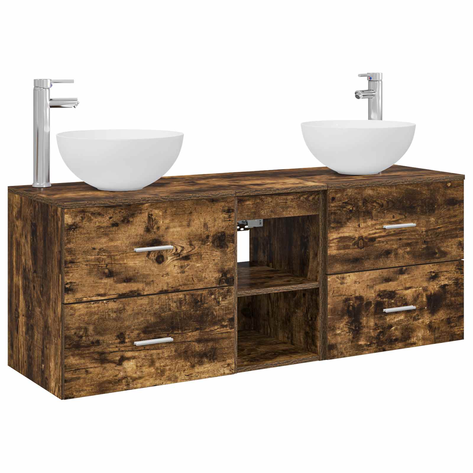 Ensemble d'armoire de salle de bain 3 pc Chêne fumé
