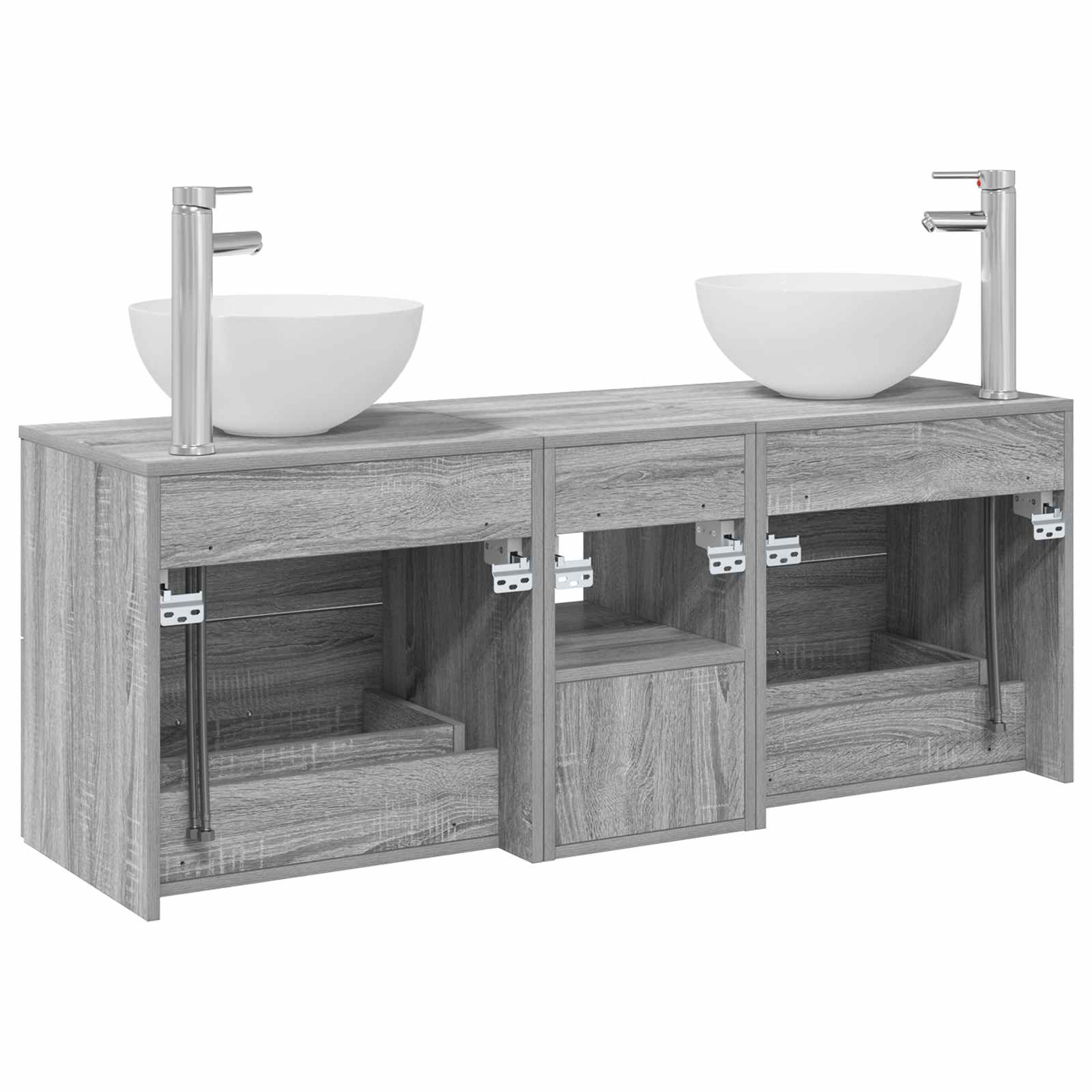 Ensemble d'armoire de salle de bain 3 pc Sonoma gris