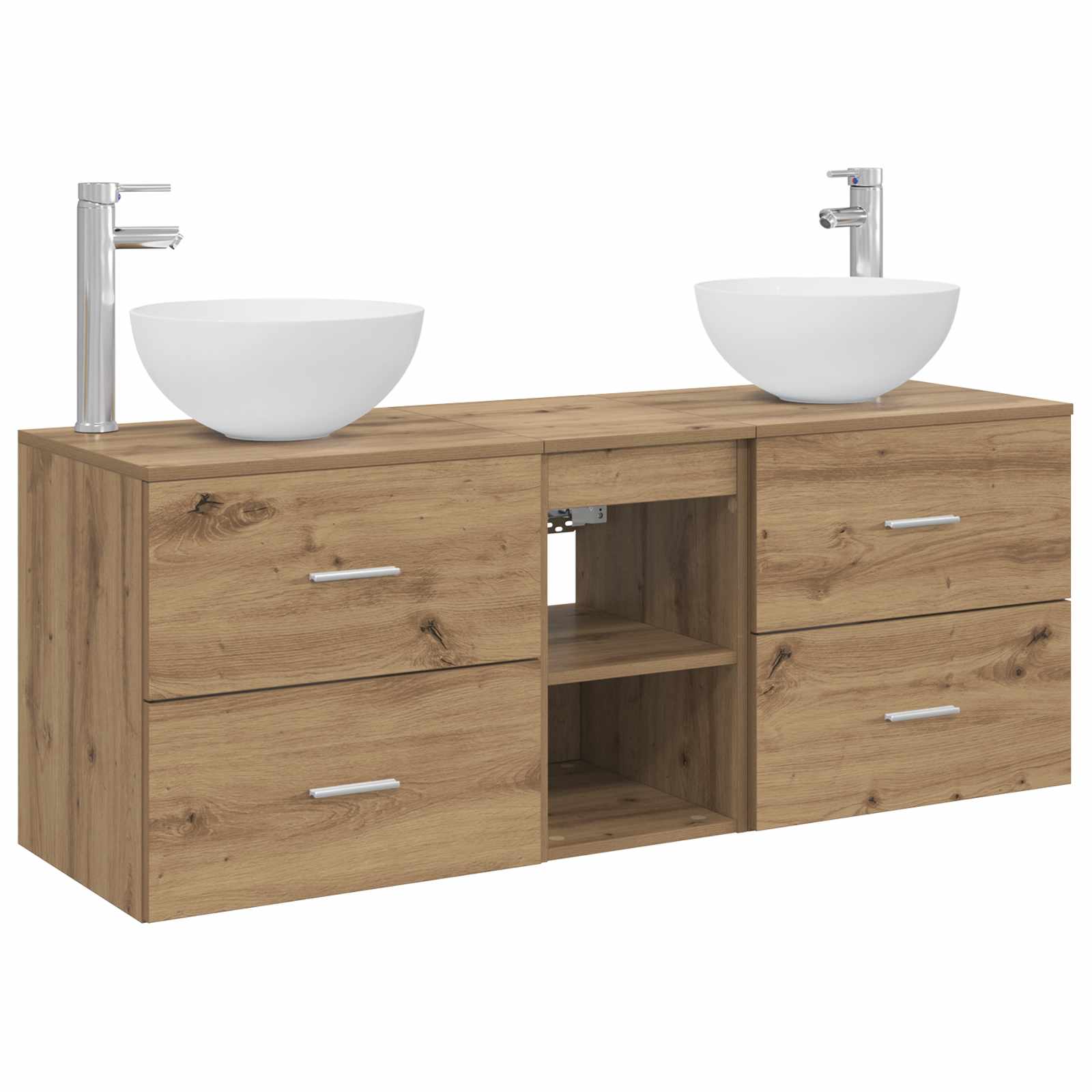 Ensemble d'armoire de salle de bain 3 pc Chêne artisanal
