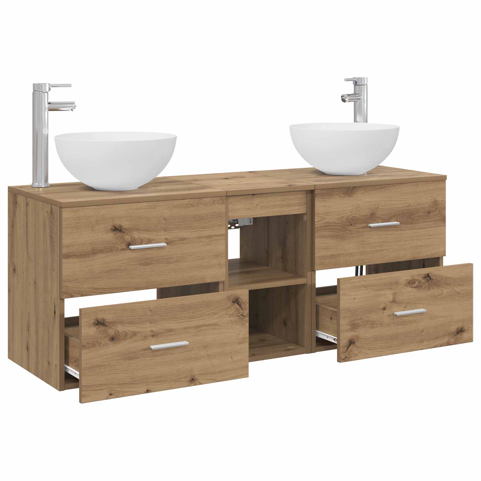 Ensemble d'armoire de salle de bain 3 pc Chêne artisanal