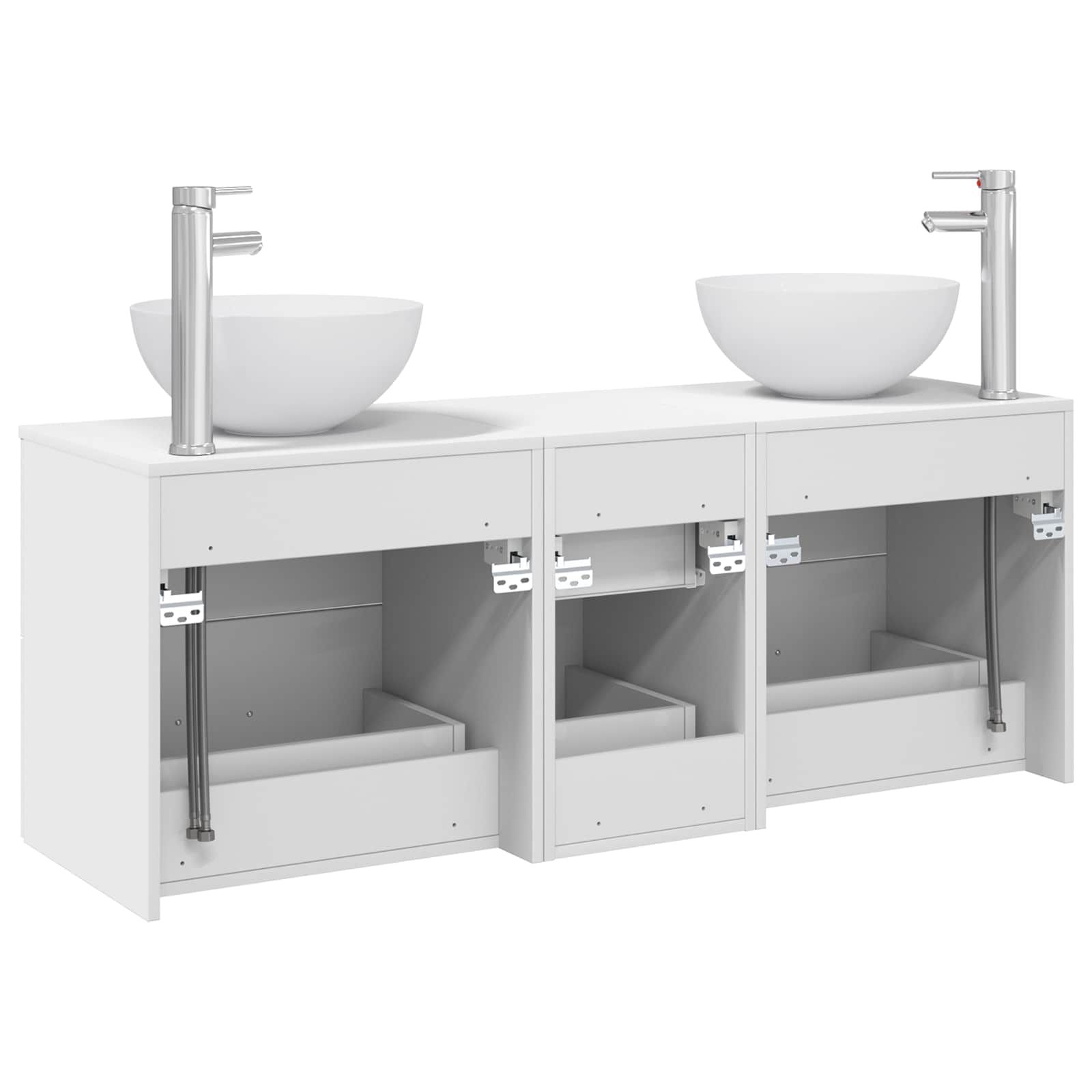 Ensemble d'armoire de salle de bain 3 pc Blanc