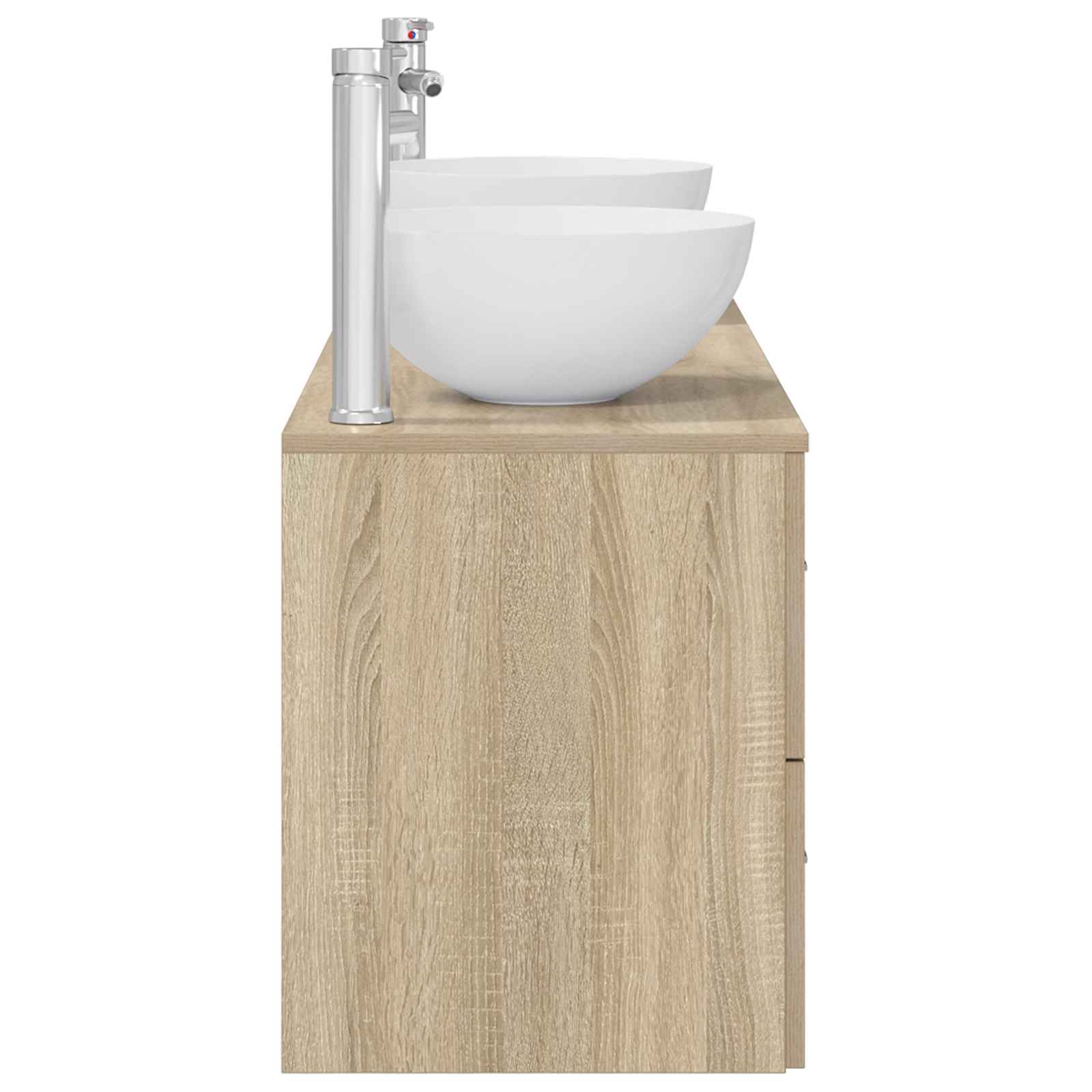 Ensemble d'armoire de salle de bain 3 pc Chêne Sonoma