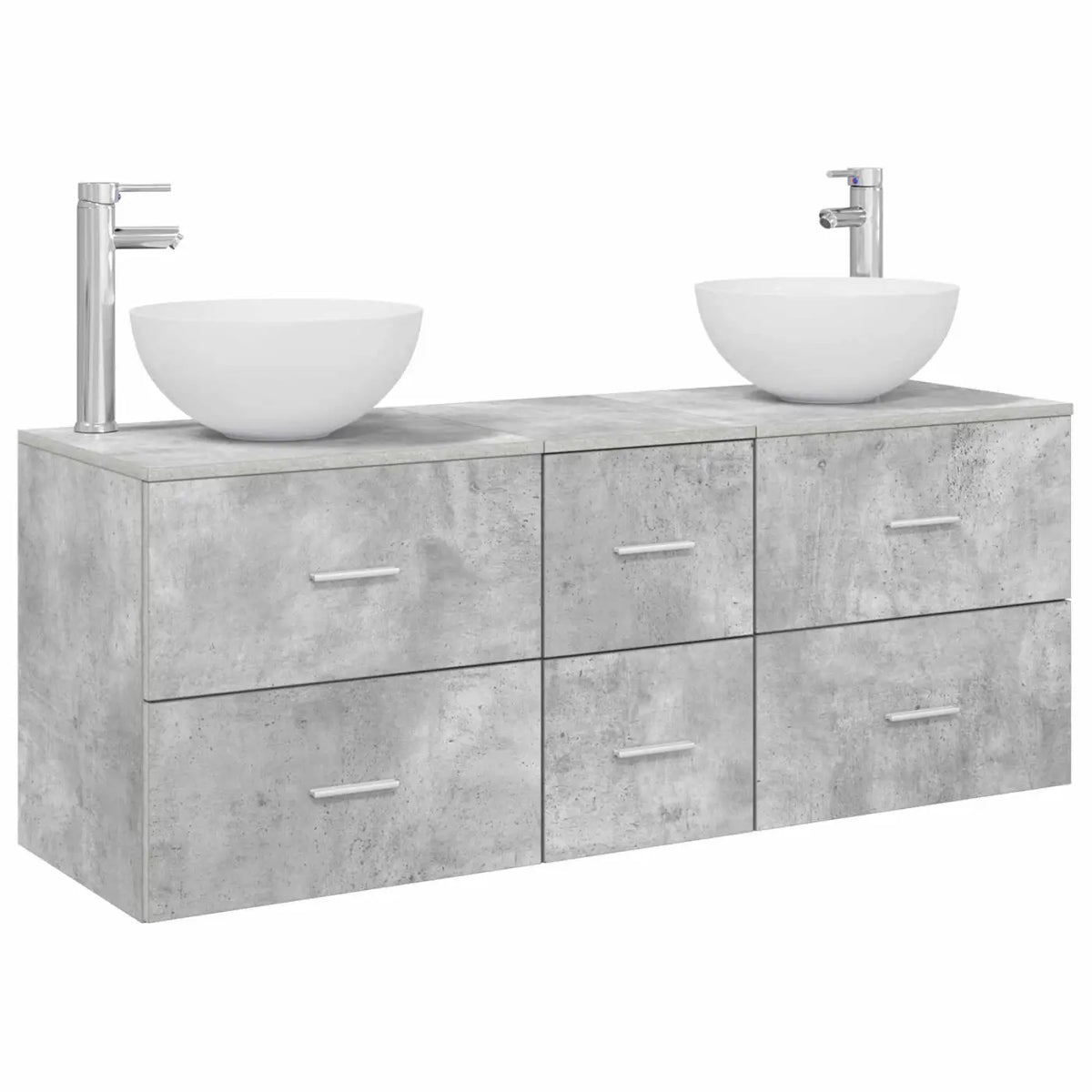 Ensemble d’armoire de salle de bain 3 pc Gris béton - XIOS