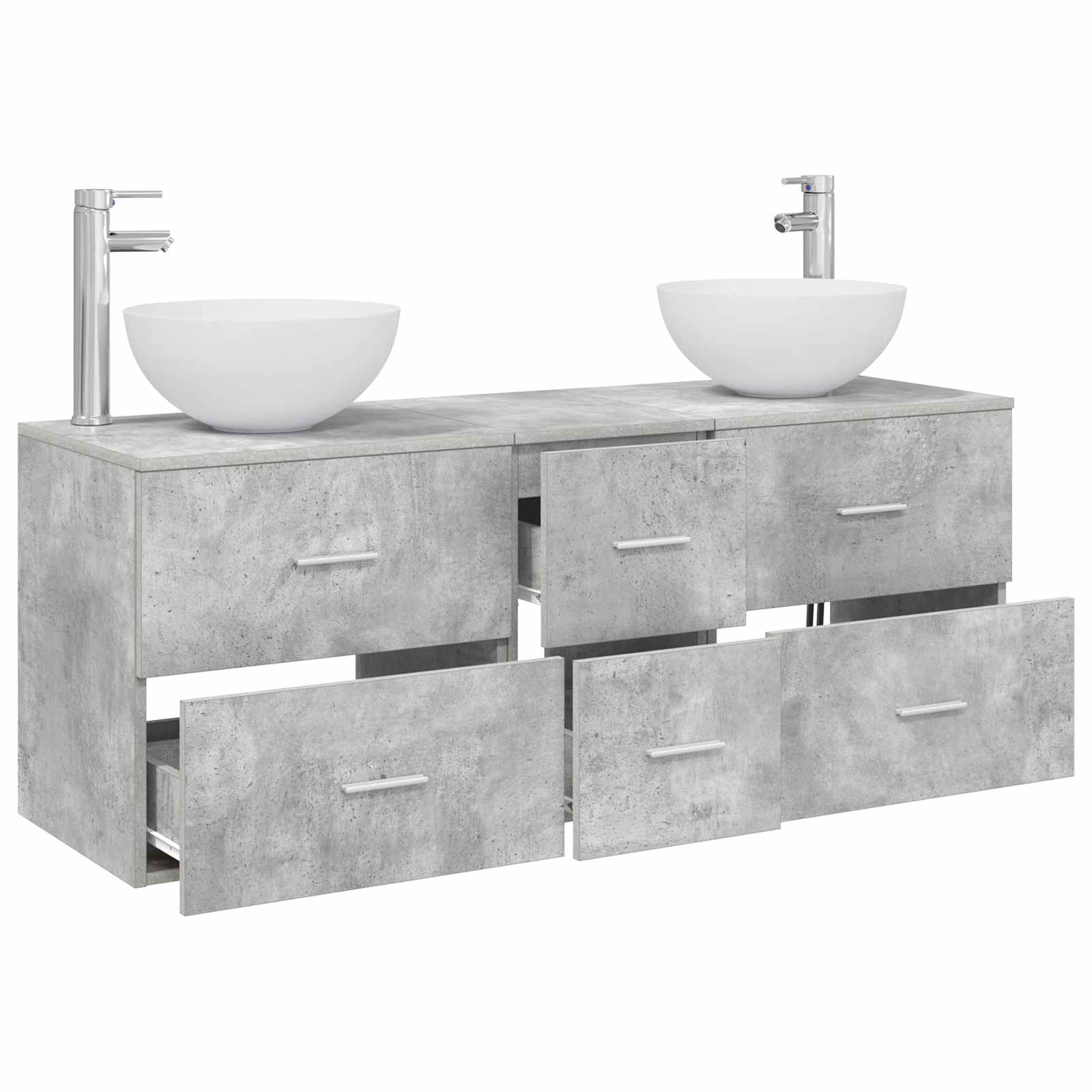 Ensemble d'armoire de salle de bain 3 pc Gris béton